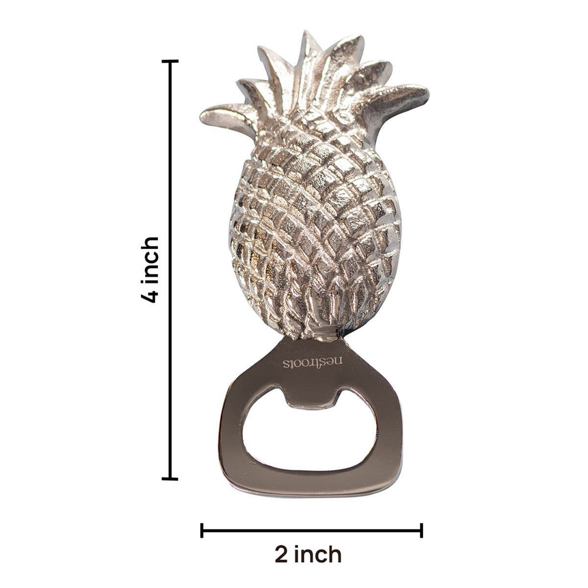 Stainless Steel Bottle Opener | Pineapple Shape | Silver、mySite、camillekostekn