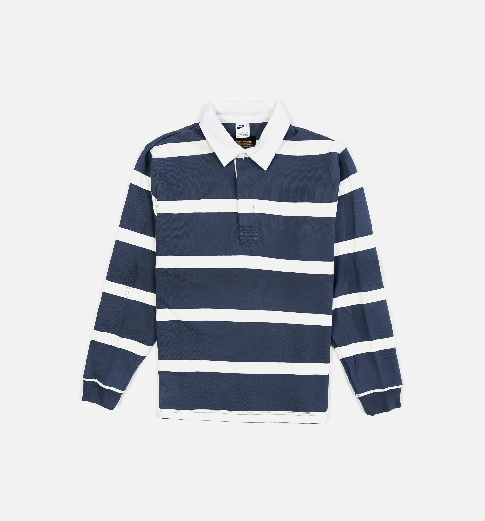 Striped Heavyweight Rugby Mens Long Sleeve Shirt - Blue/White、mySite、dreamappss