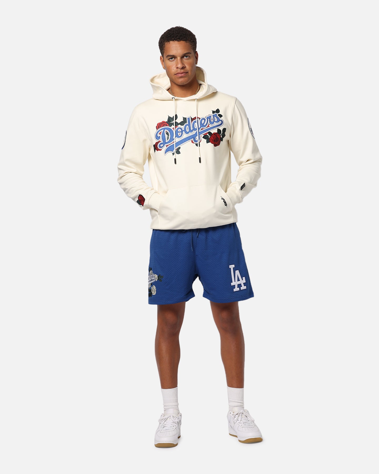 Pro Standard Los Angeles Dodgers Roses Pullover Hoodie Eggshell、mySite、zt4zffjzw