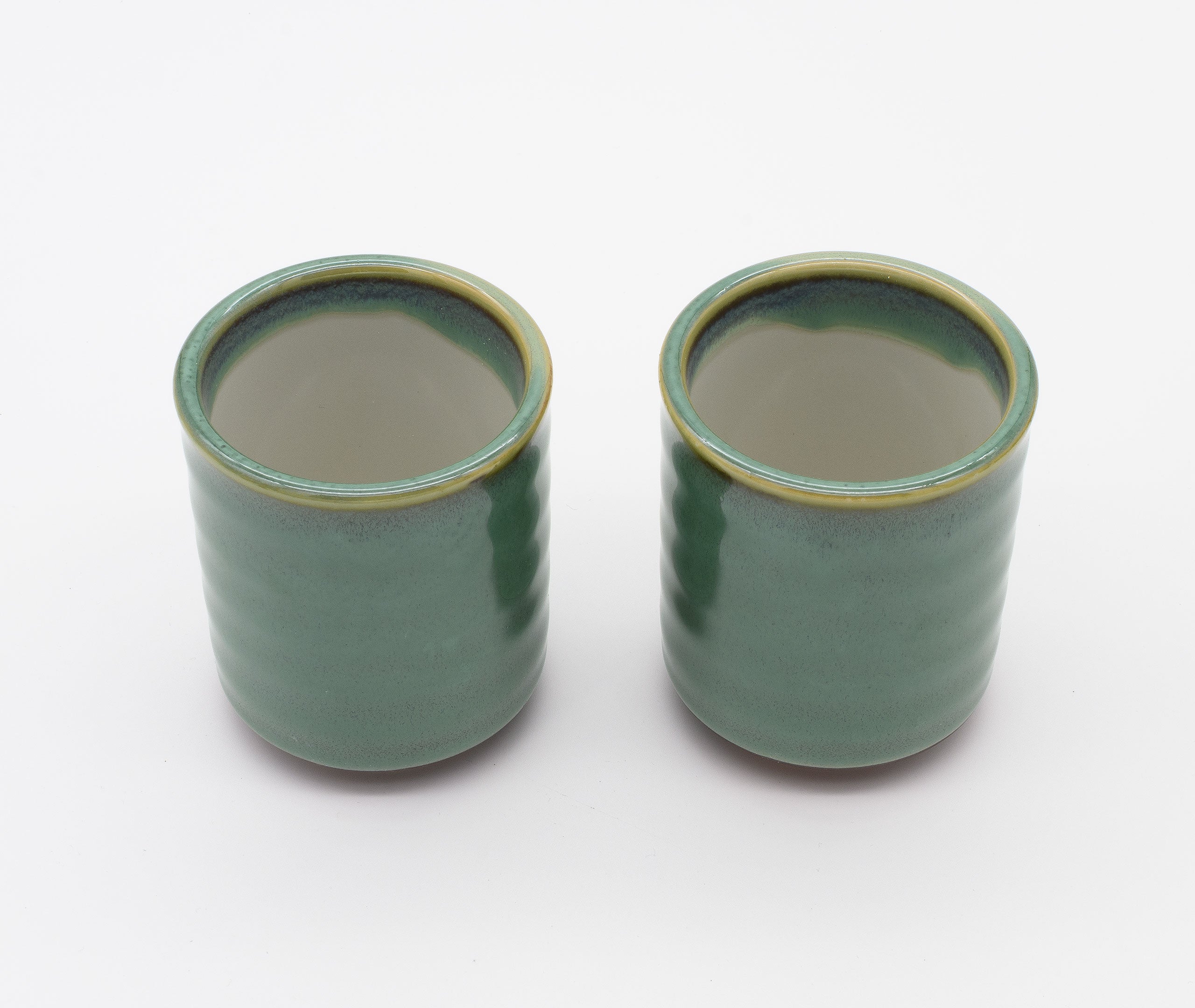Aoi Green Glaze Ceramic Cup - Pair、mySite、topwebapps