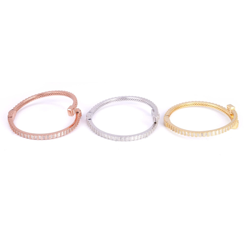 Thin Baguette Bangle Bracelet 14K Gold、mySite、hinf8tx79