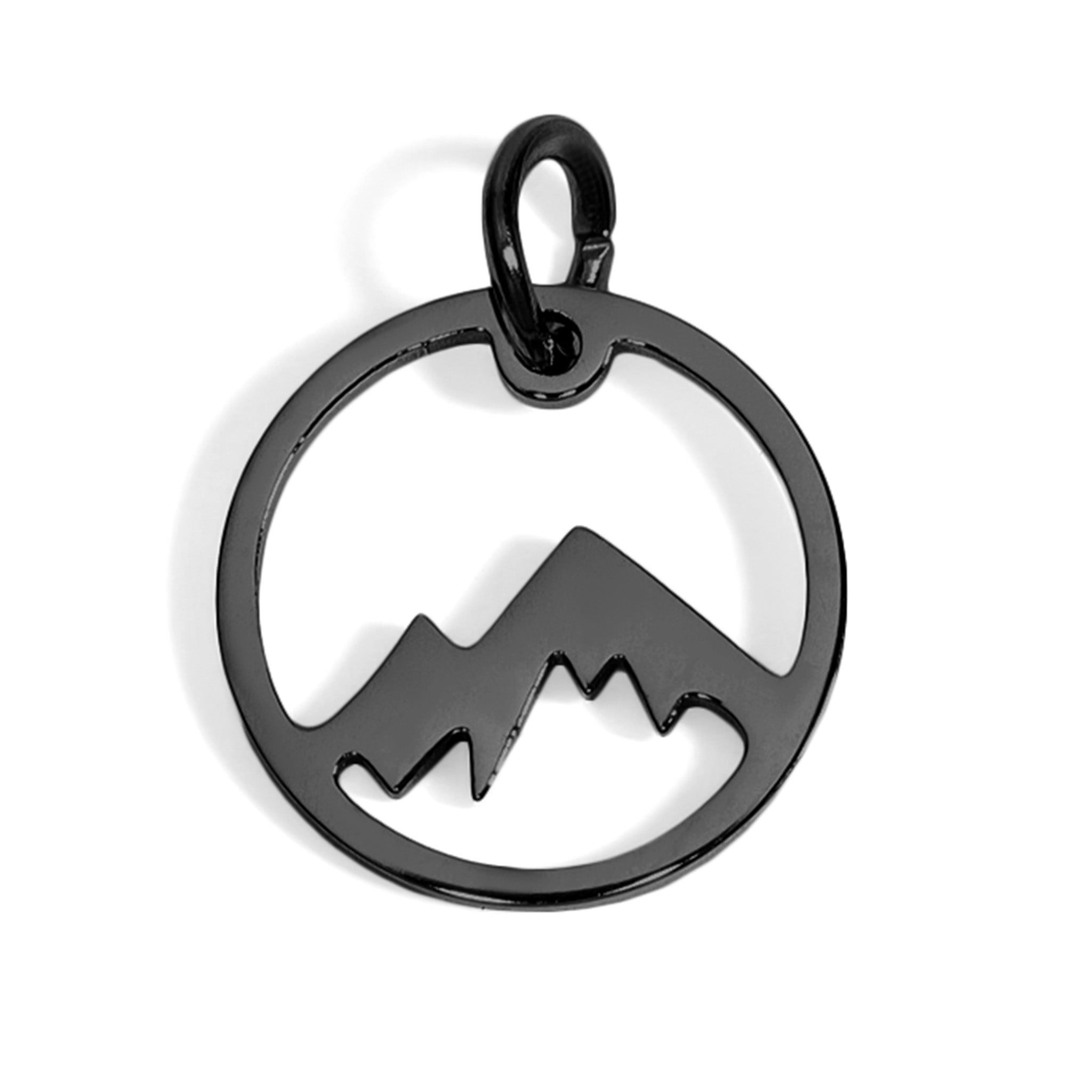 18K Gold PVD Stainless Steel Mountain Charm / PDJ5048、mySite、dreamappss