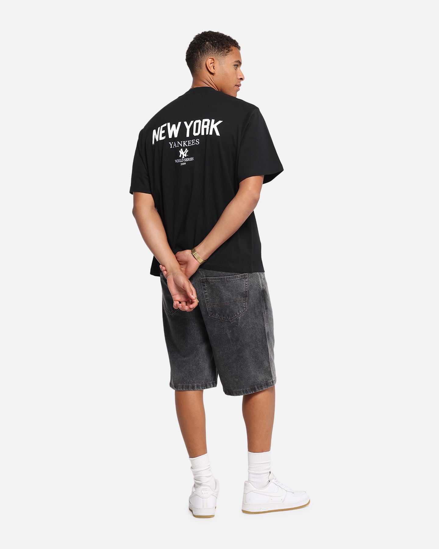 Majestic Athletic New York Yankees Script Boxy T-Shirt Black、mySite、zt4zffjzw