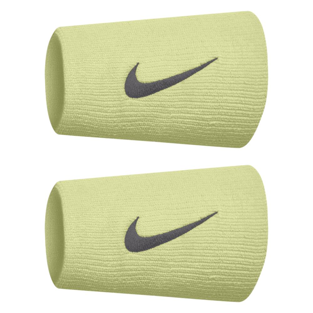 Nike Tennis Premier Doublewide Wristband (Luminous Green/Medium Ash)