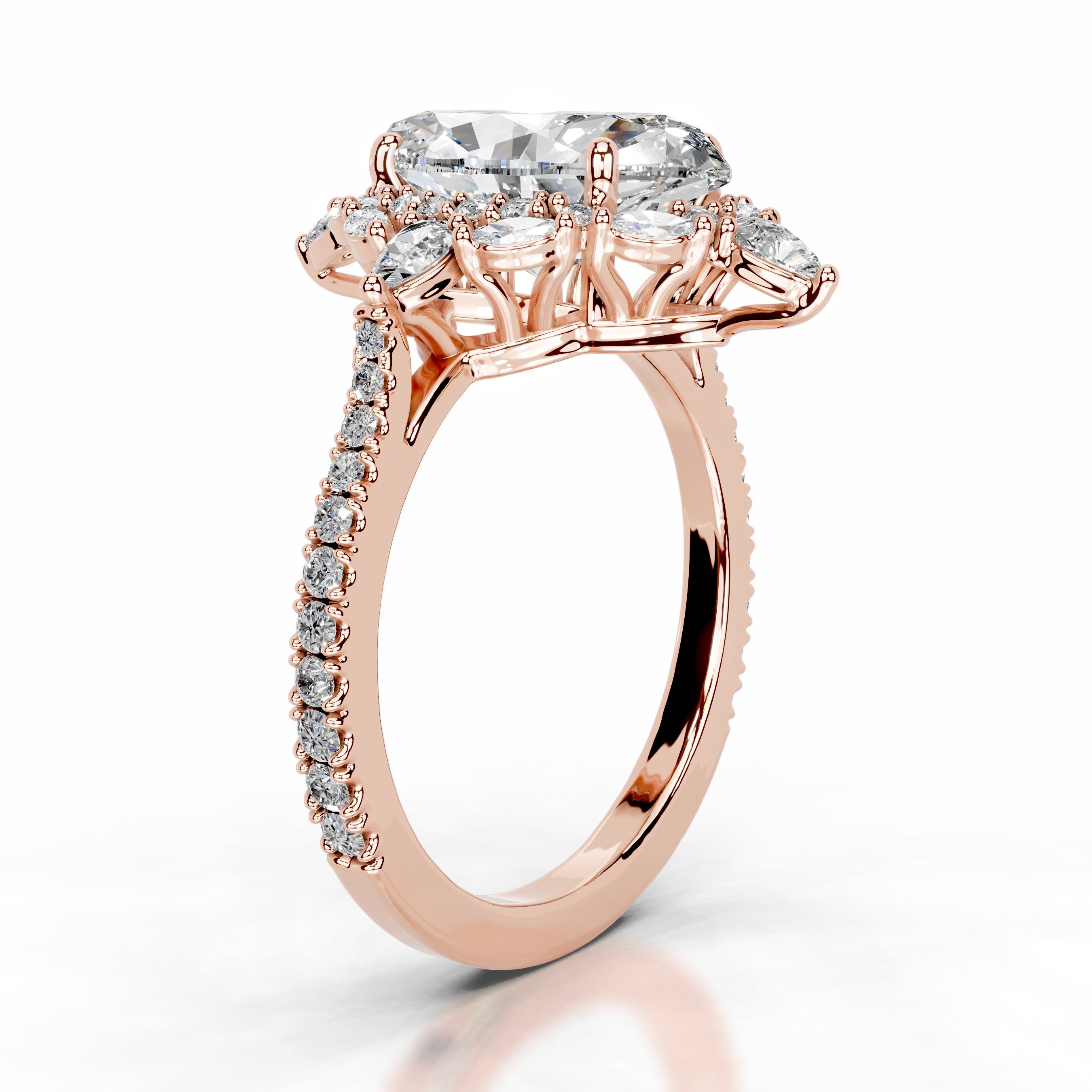 Fernanda Diamond Engagement Ring - 14K Rose Gold、mySite、hinf8tx79