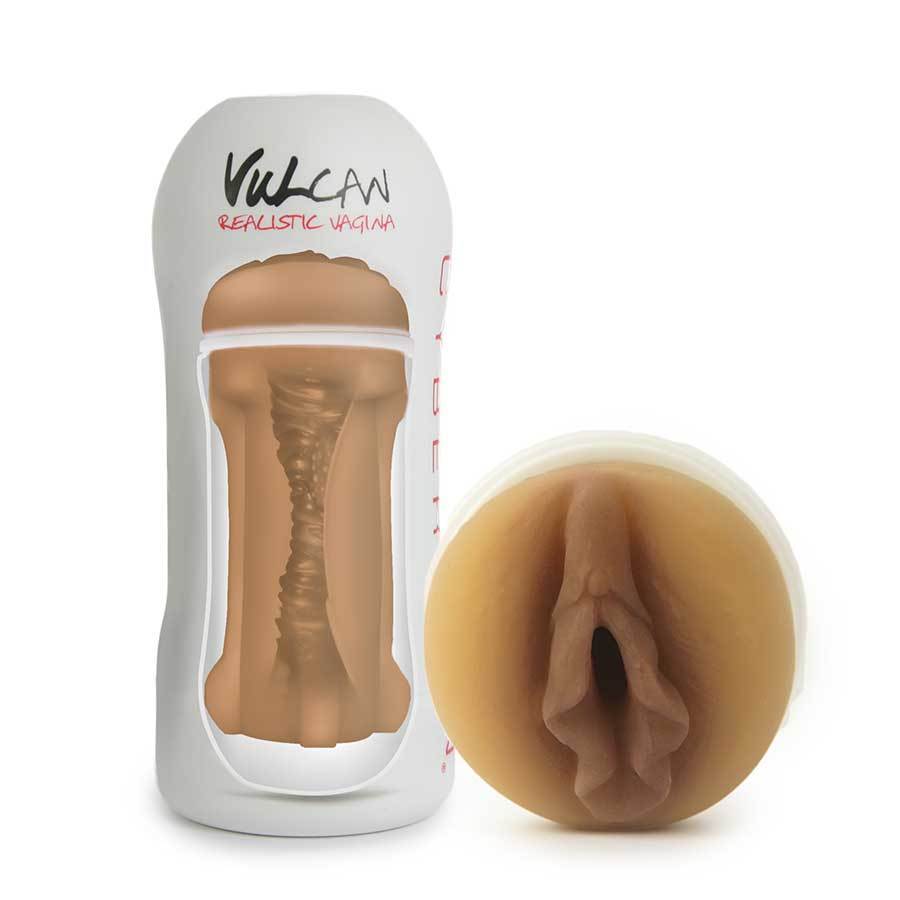Vulcan Male Masturbator Cup Realistic Mocha Cyberskin Vagina Stroker、mySite、bottomscart