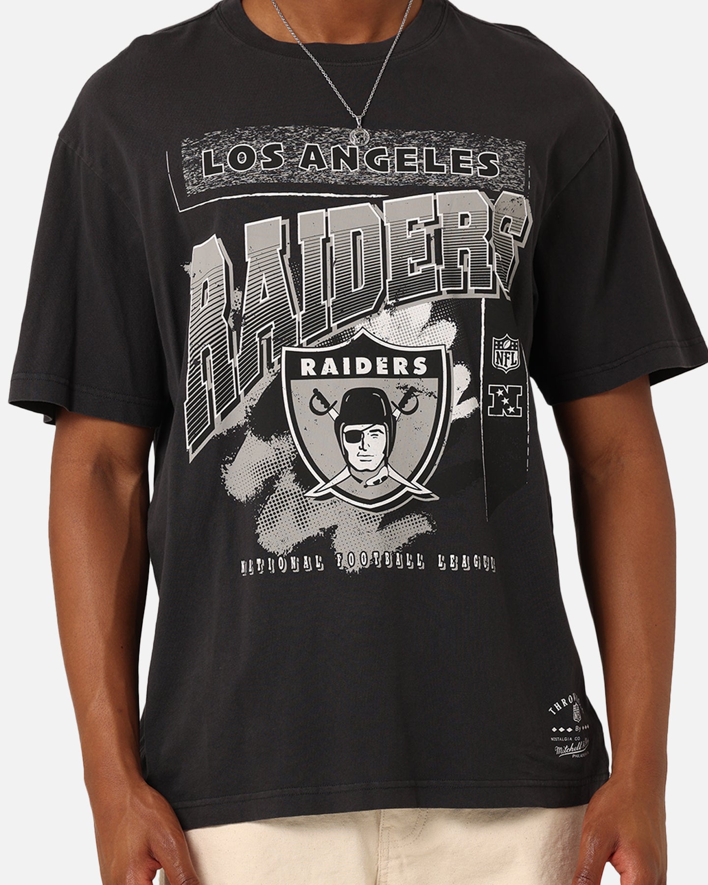 Mitchell & Ness Los Angeles Raiders Brush Off 2.0 T-Shirt Faded Black、mySite、zt4zffjzw