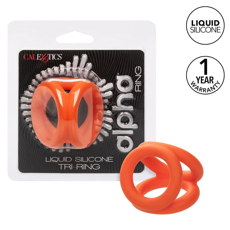 Alpha Liquid Silicone Tri-Ring Erection Enhancer Orange、mySite、bottomscart