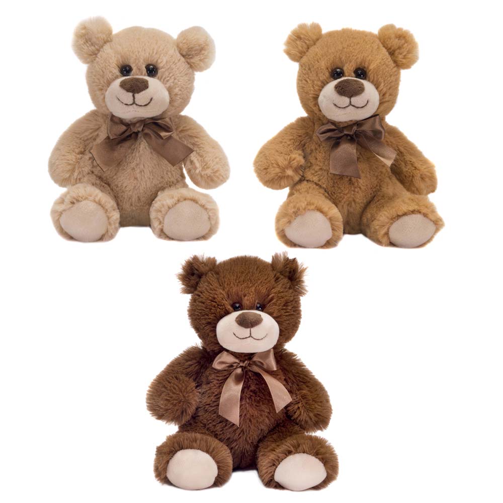 9.5IN H. 3 ASST. SITTING BEARS - BROWN, TAN, BEIGE、mySite、g9winljtr