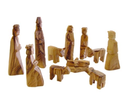  Holy Land Market Olive Wood Miniature Set with Stable 12 Pieces、mySite、elrpsem3k