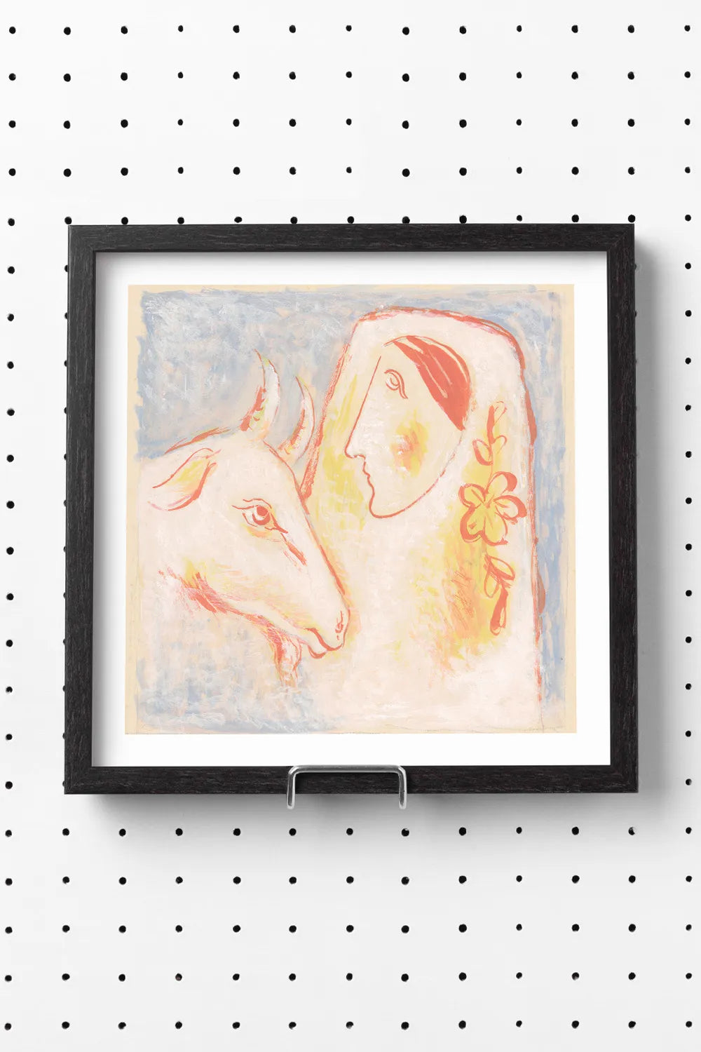 Woman and Goat Fine Art Print Square、mySite、gigharbornorthrealestate