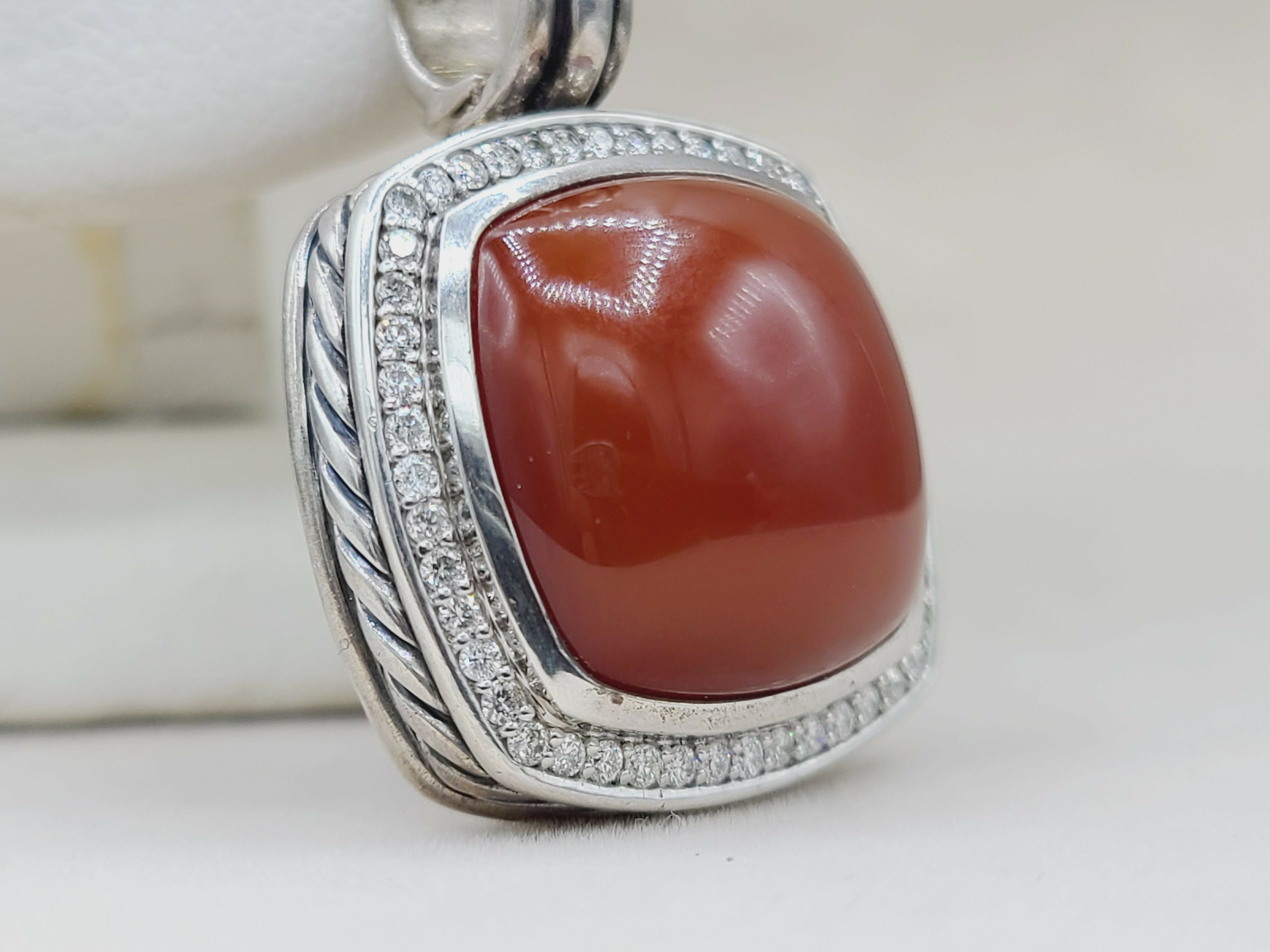 David Yurman Albion Pendant 17mm Carnelian & Diamonds、mySite、hinf8tx79