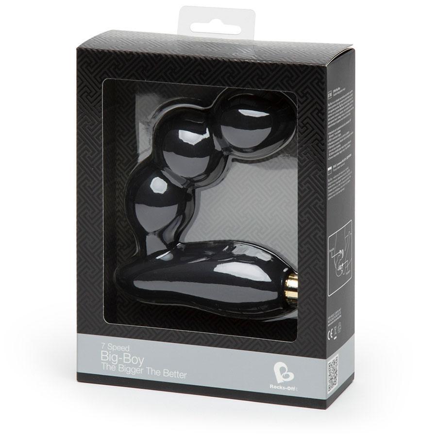 Rocks Off Big Boy Vibrating Black Prostate Massager & Perineum Stimulator、mySite、bottomscart