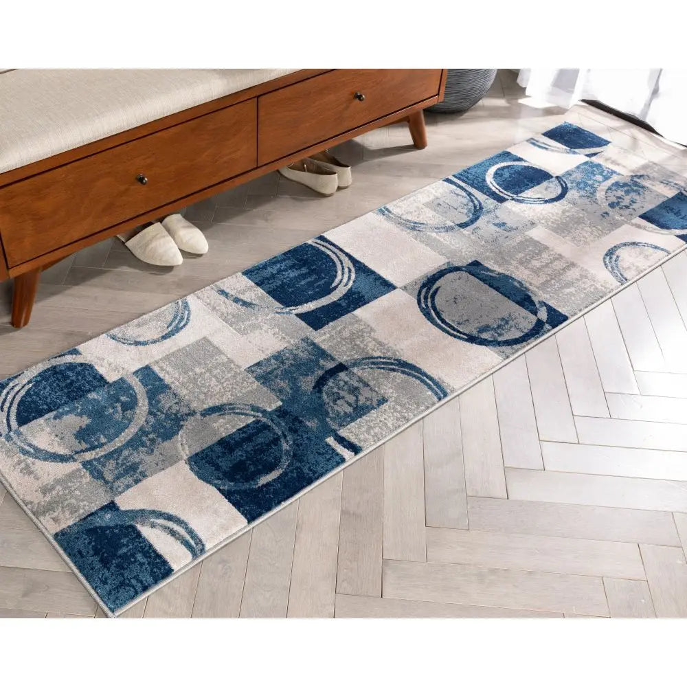 Shai Modern Geometric Grey Blue Rug、mySite、gigharbornorthrealestate