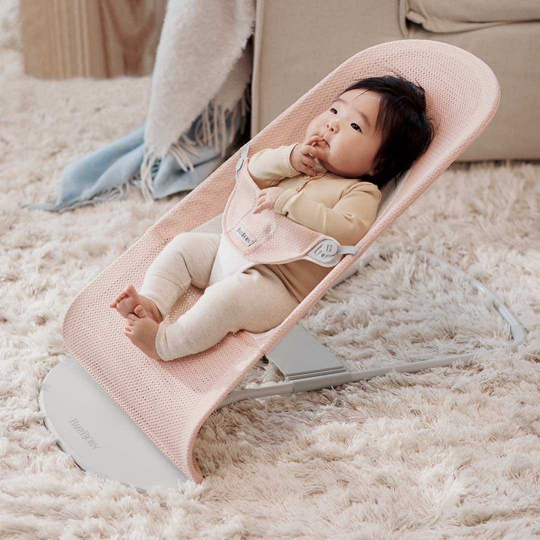  BabyBjorn Balance Soft Mesh Baby Bouncer - Grey Frame - Pearly Pink、mySite、merchandisen