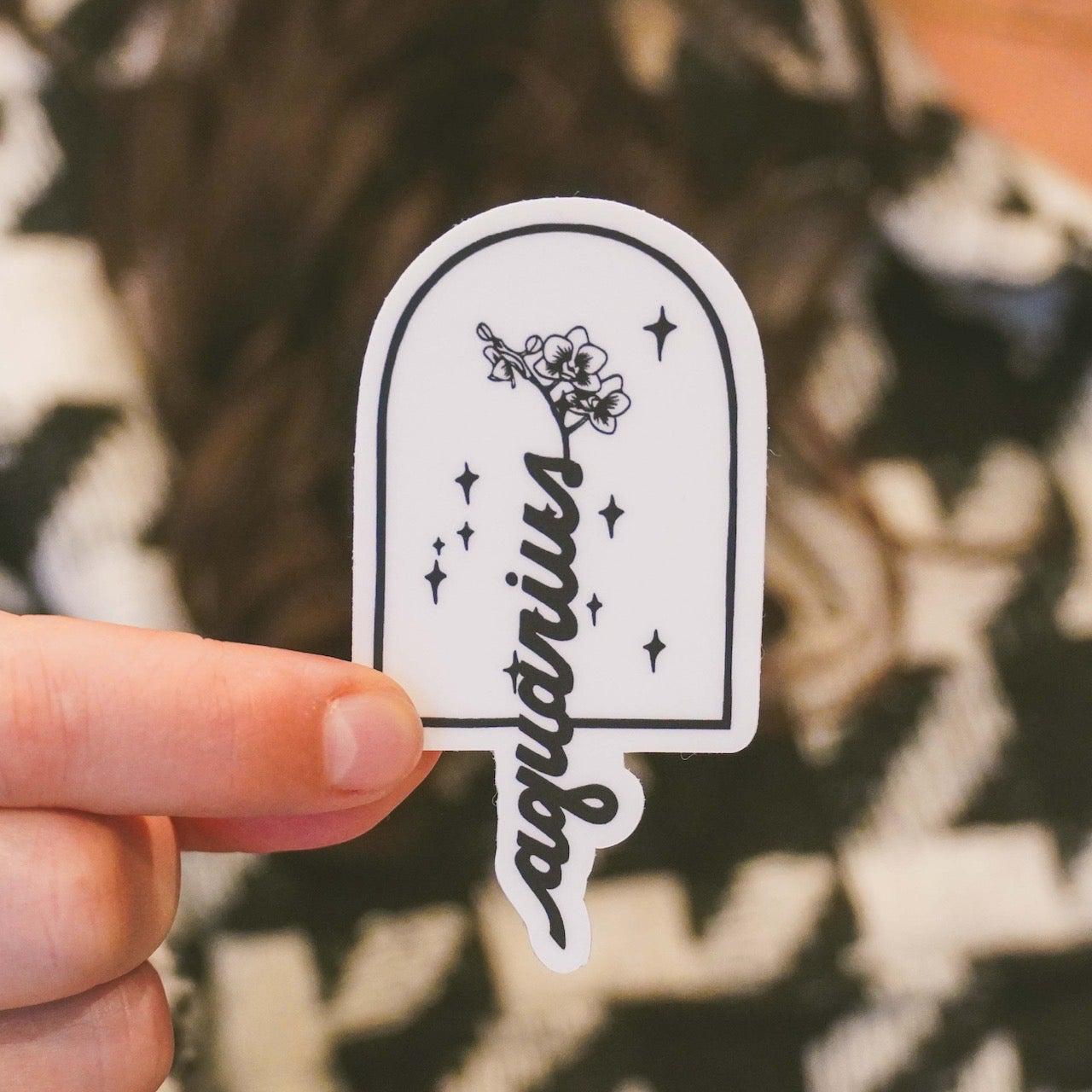  Aquarius Orchid Zodiac Sticker、mySite、ghnorth