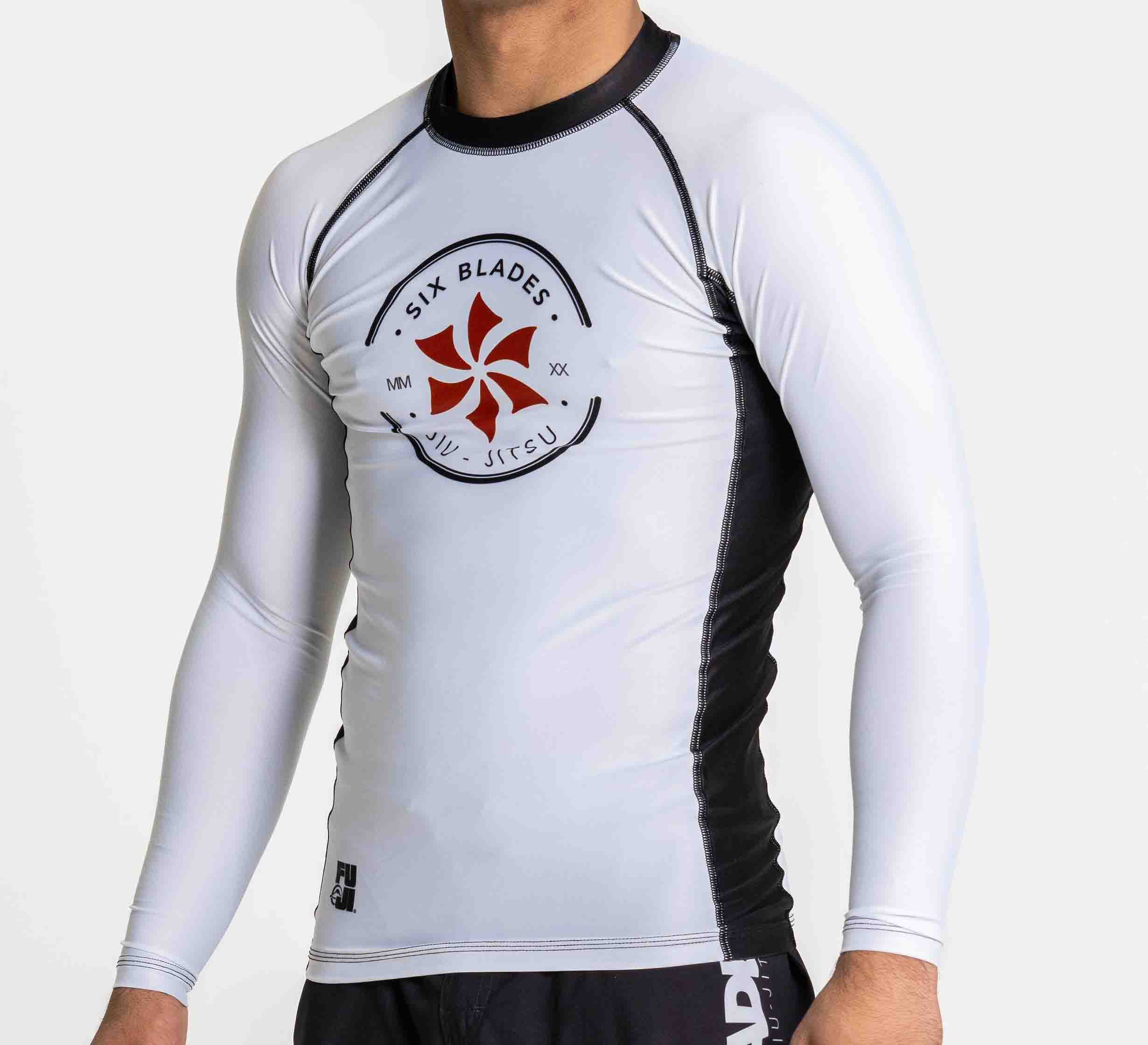 Six Blades Long Sleeve Rashguard White、mySite、gigharbornorthrealestate