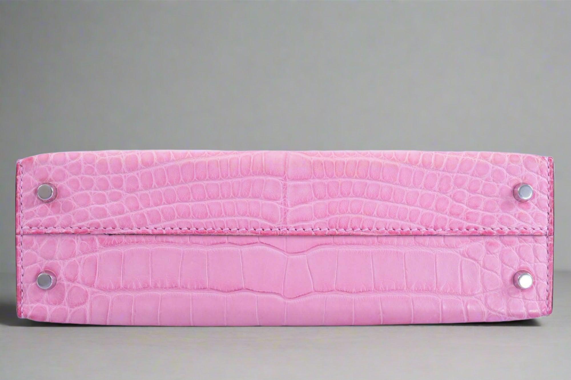 Hermès Kelly Mini 20 Sellier Bubblegum 5P Pink Matte Alligator Palladium Hardware、mySite、garminoutage.com