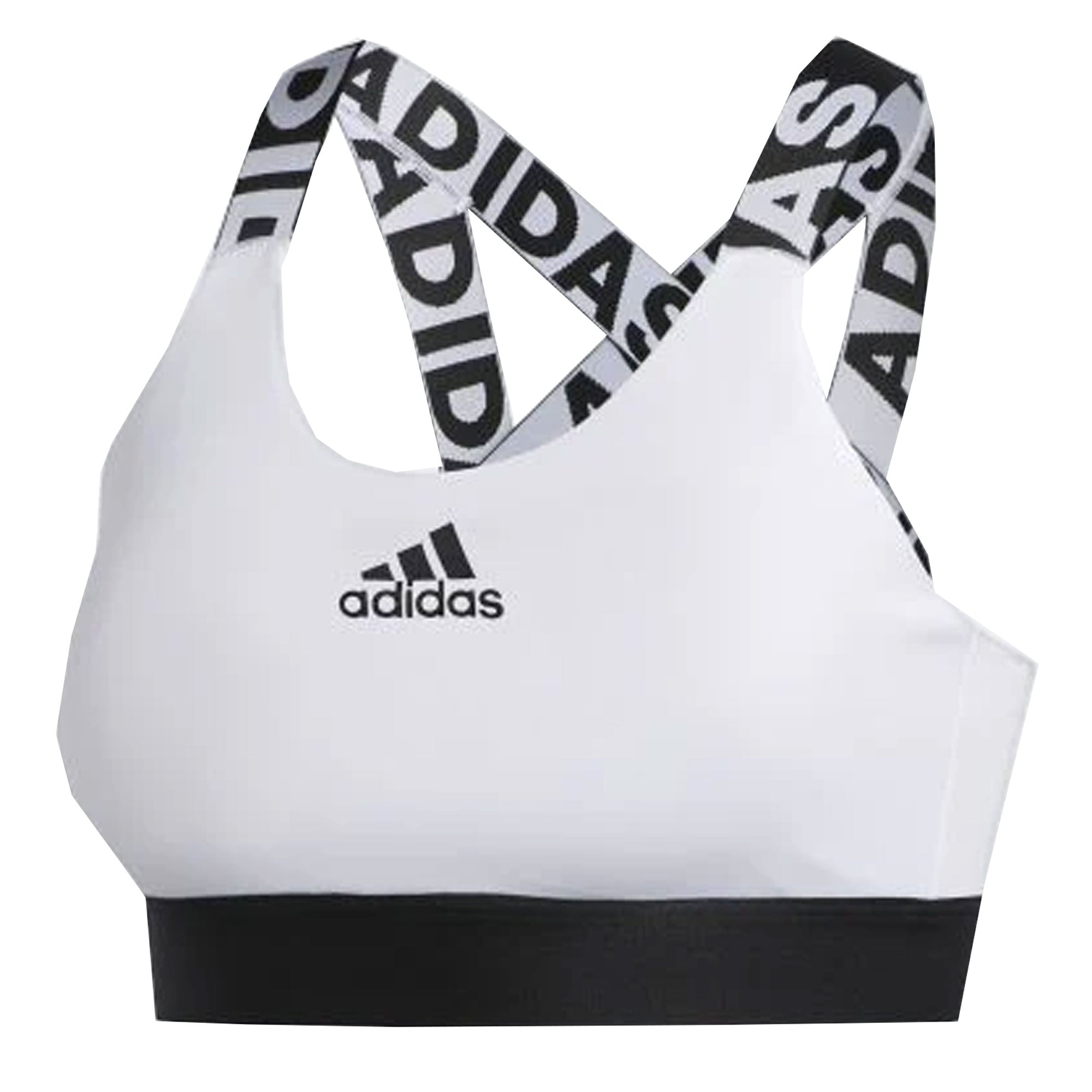 adidas Women's Don't Rest Branded Bra White/Black、mySite、bottomscart