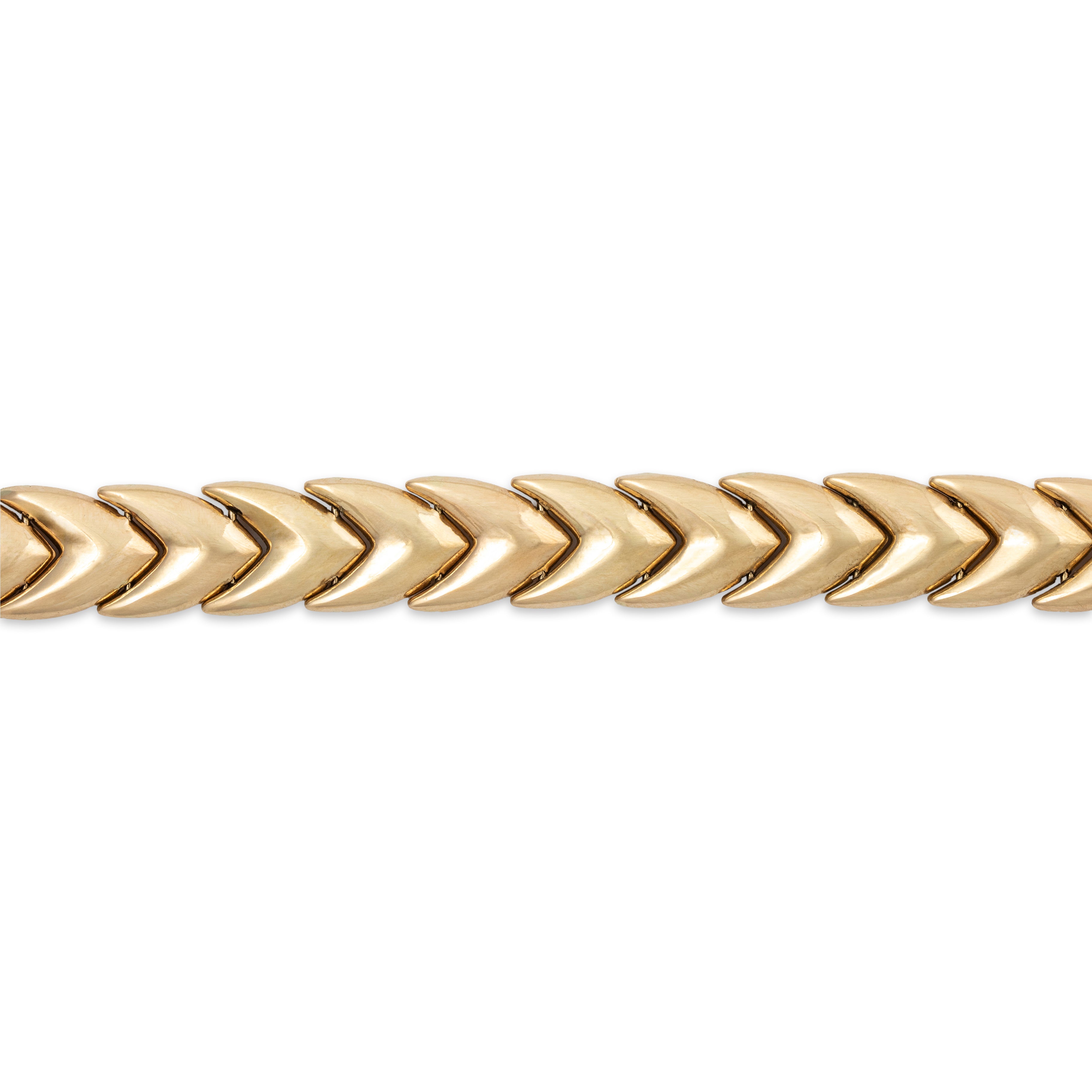 Vintage Italian 14k Yellow Gold Oversize Clasp Link Bracelet 6.75、mySite、hinf8tx79