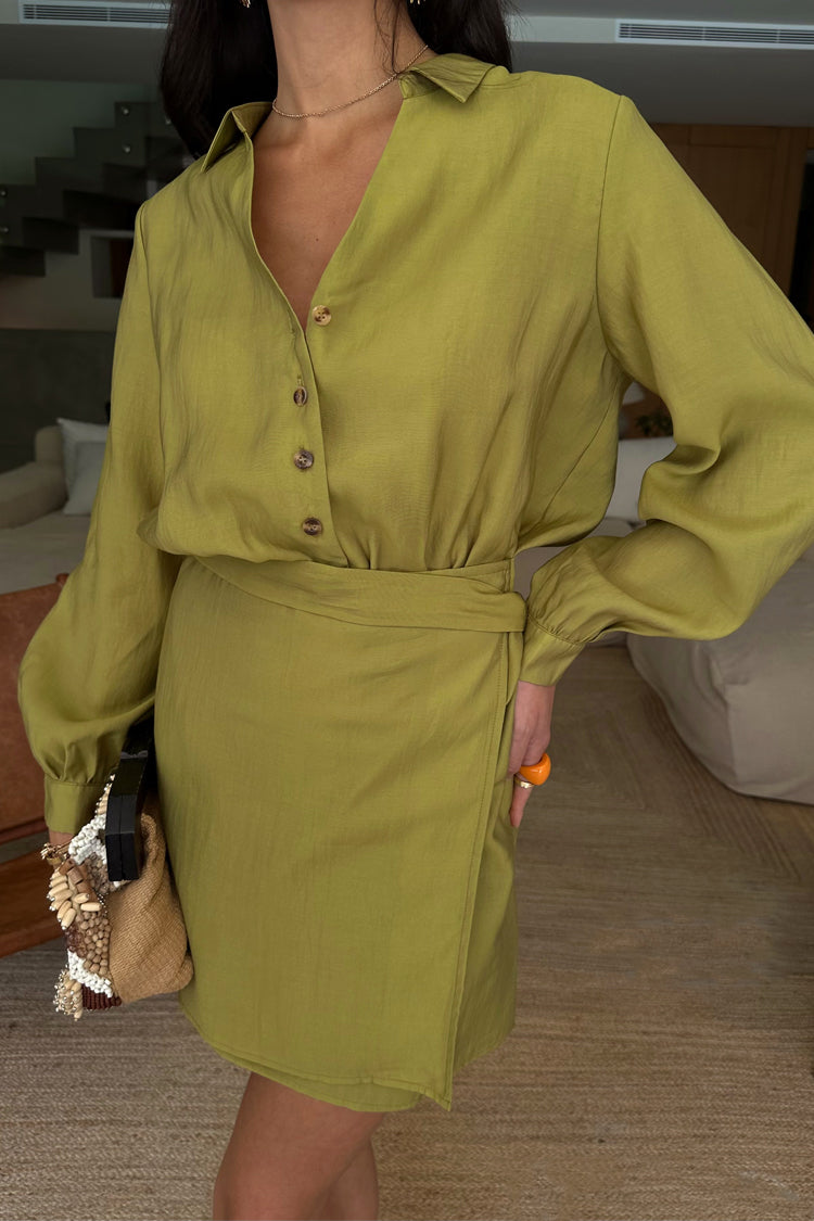 Olive Mini Miley Shirt Dress、mySite、solidvoid