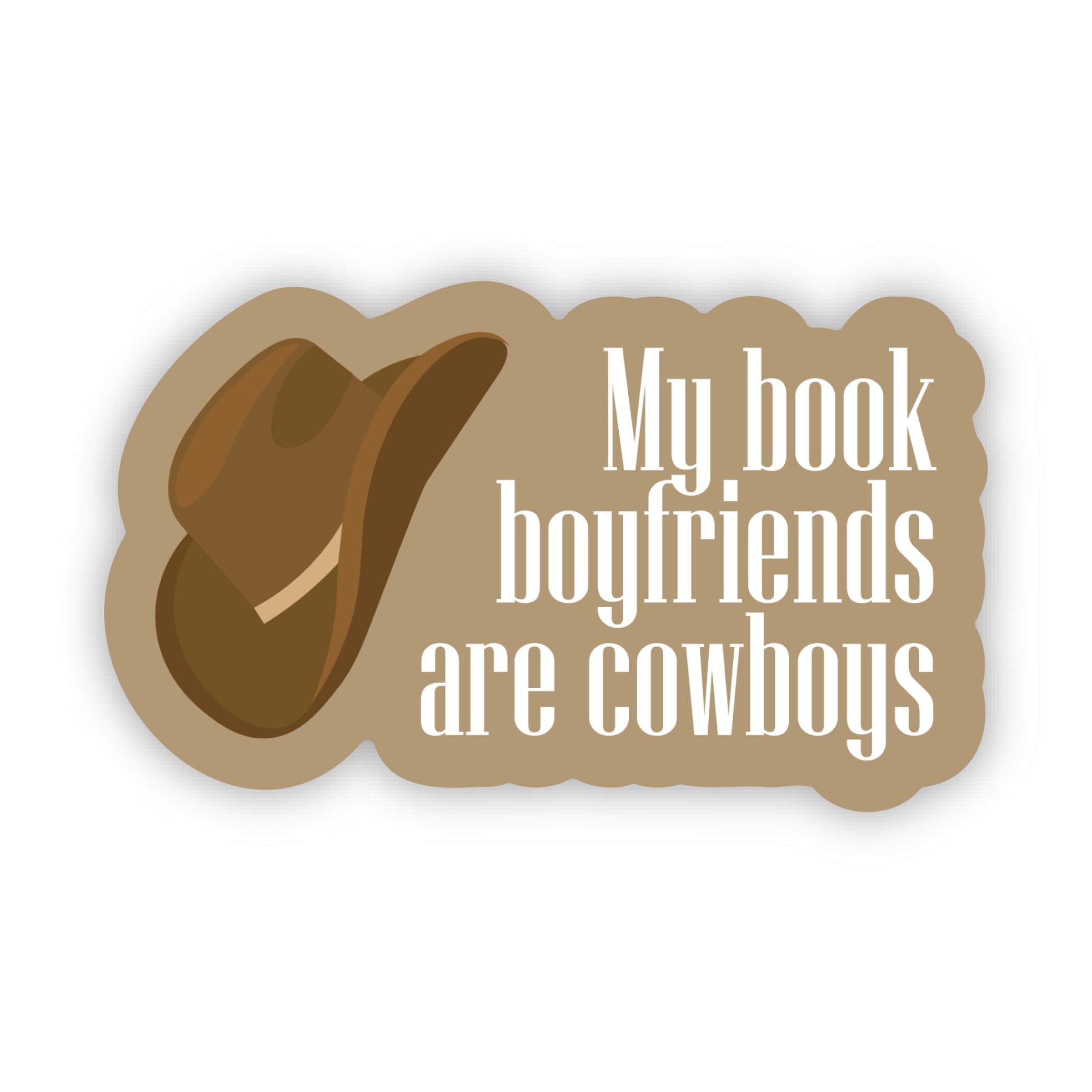  My book boyfriends are cowboys Western Cowboy Sticker、mySite、ghnorth