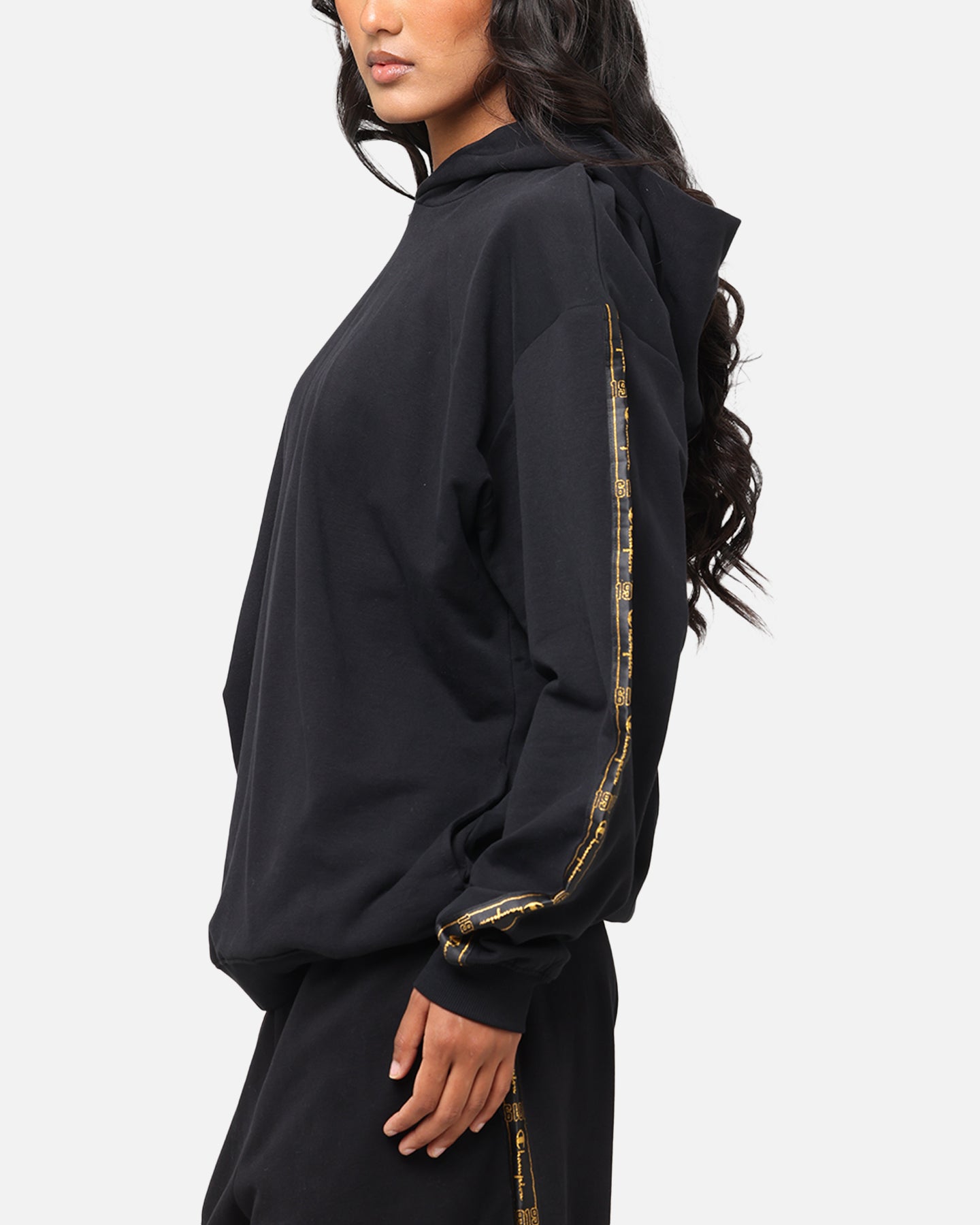 Champion Lux Taping Hoodie Black、mySite、zt4zffjzw