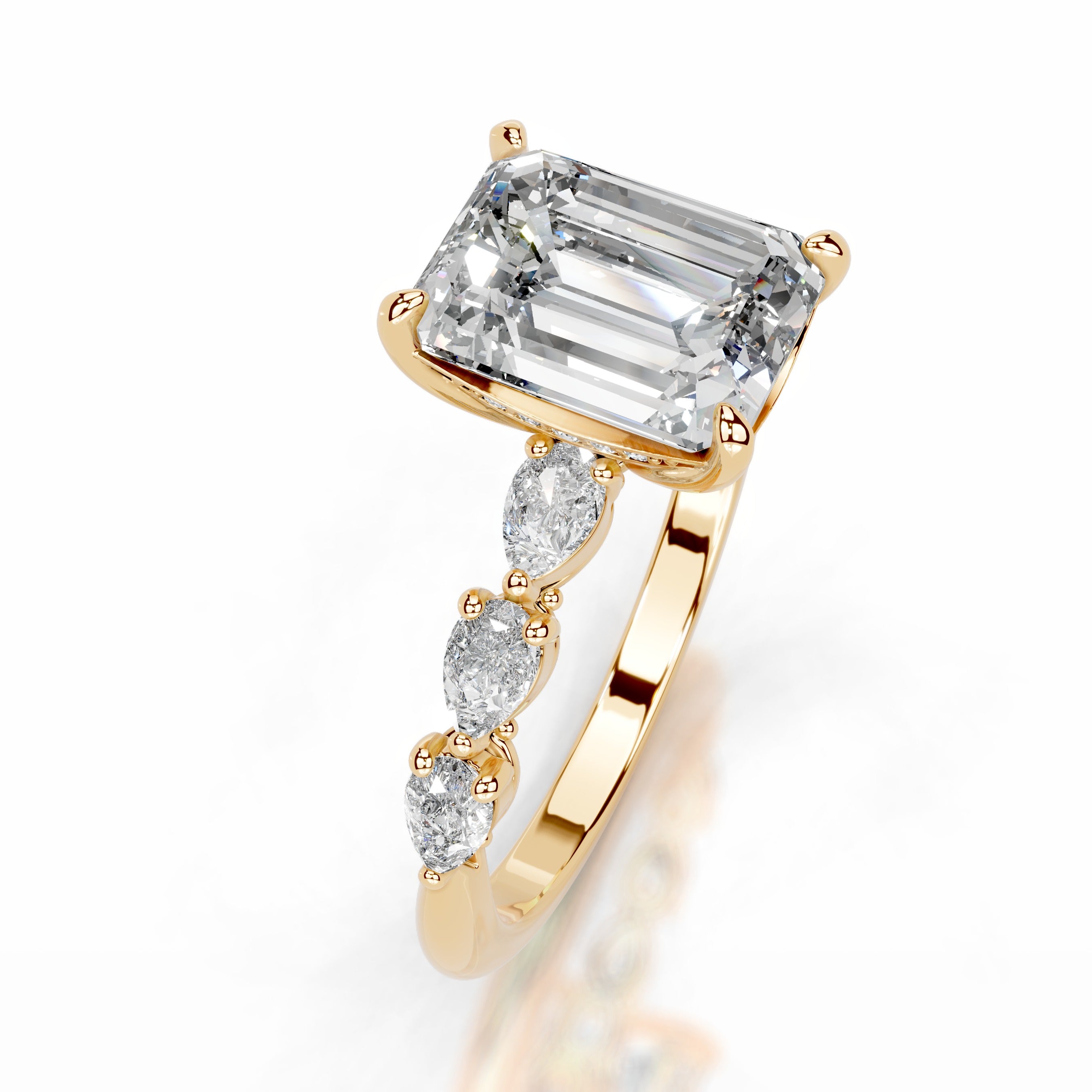 Alinta Diamond Engagement Ring - 18K Yellow Gold、mySite、hinf8tx79
