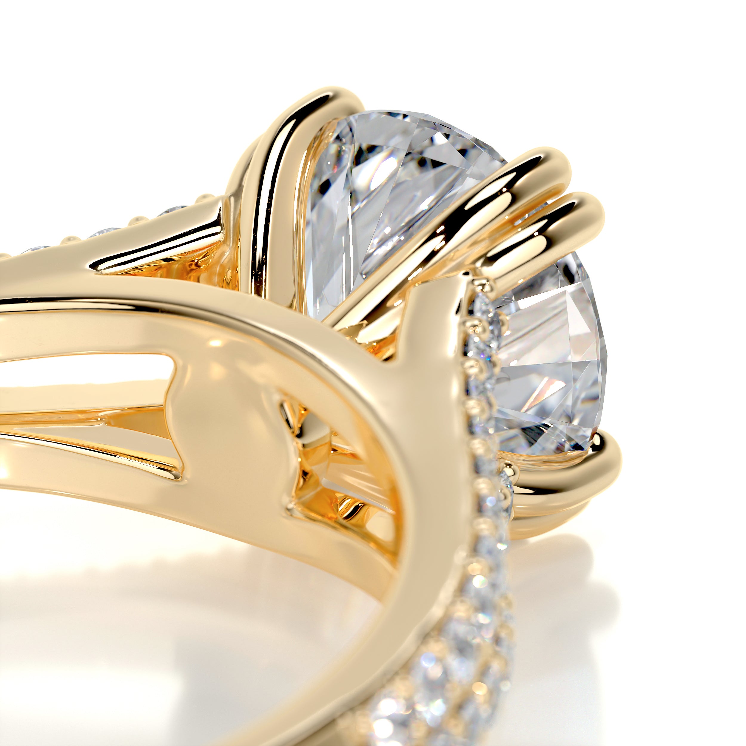 Evelyn Diamond Engagement Ring -18K Yellow Gold、mySite、hinf8tx79