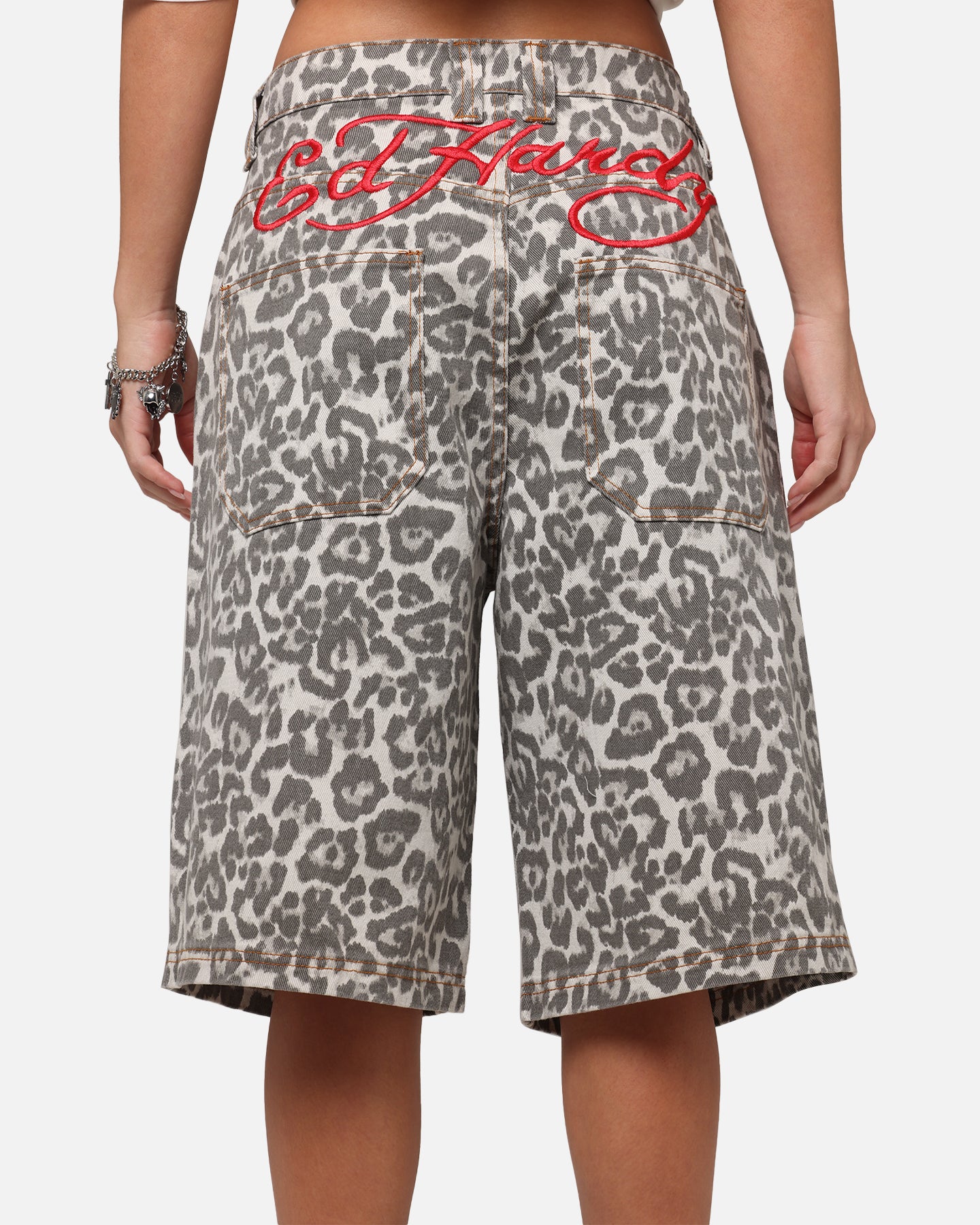 Ed Hardy Women's Leopard Jorts Leopard、mySite、zt4zffjzw