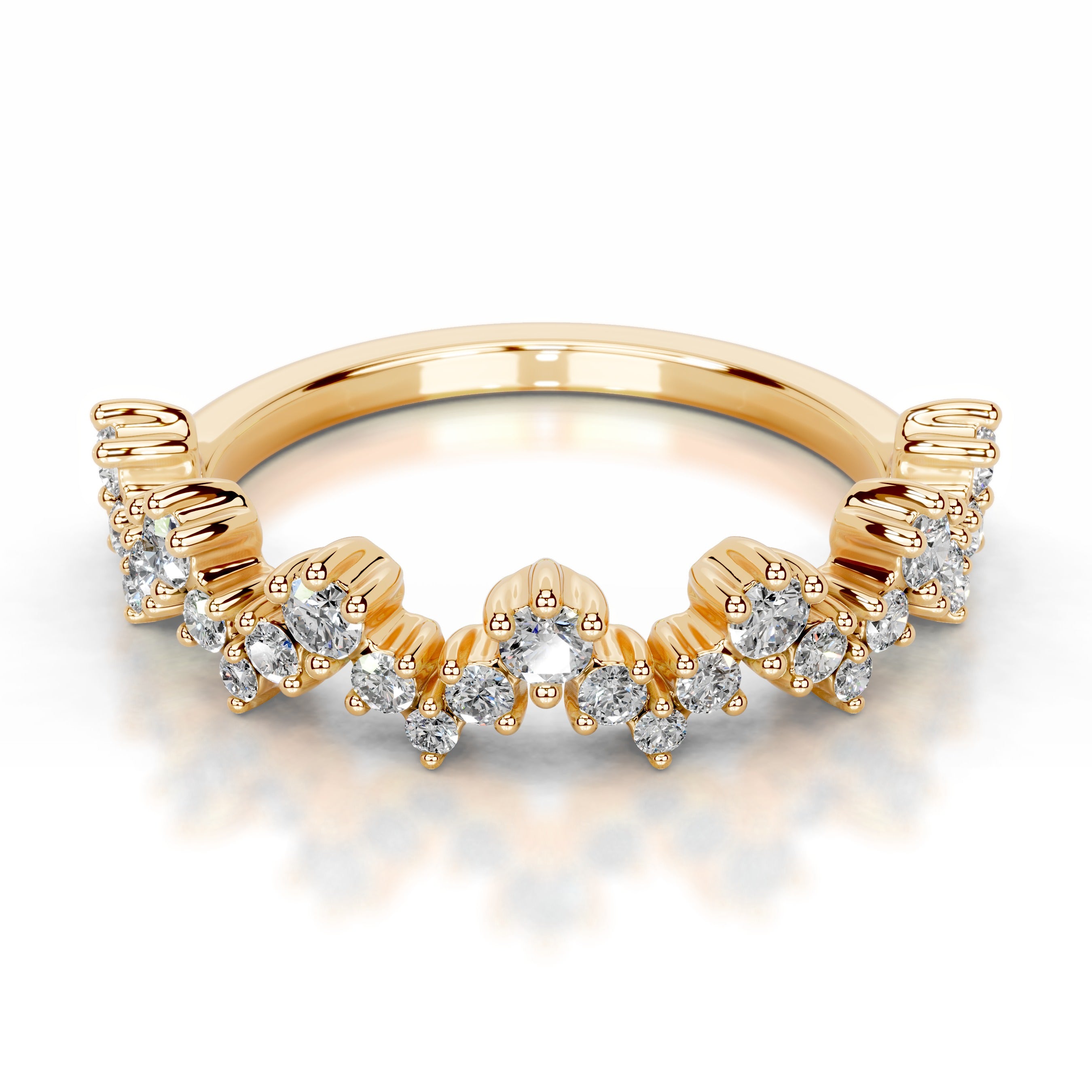 Julane Lab Grown Diamond Wedding band - 18K Yellow Gold、mySite、hinf8tx79