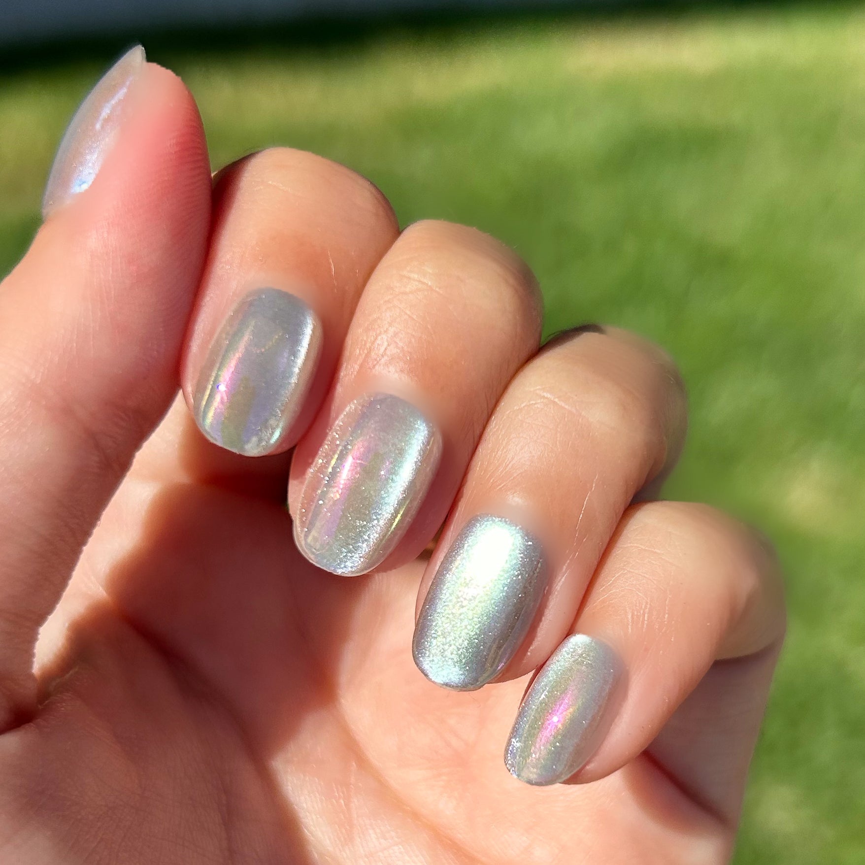 Sheer Lavender Shimmer - Press-On | Extra Short | Round、mySite、solidvoid