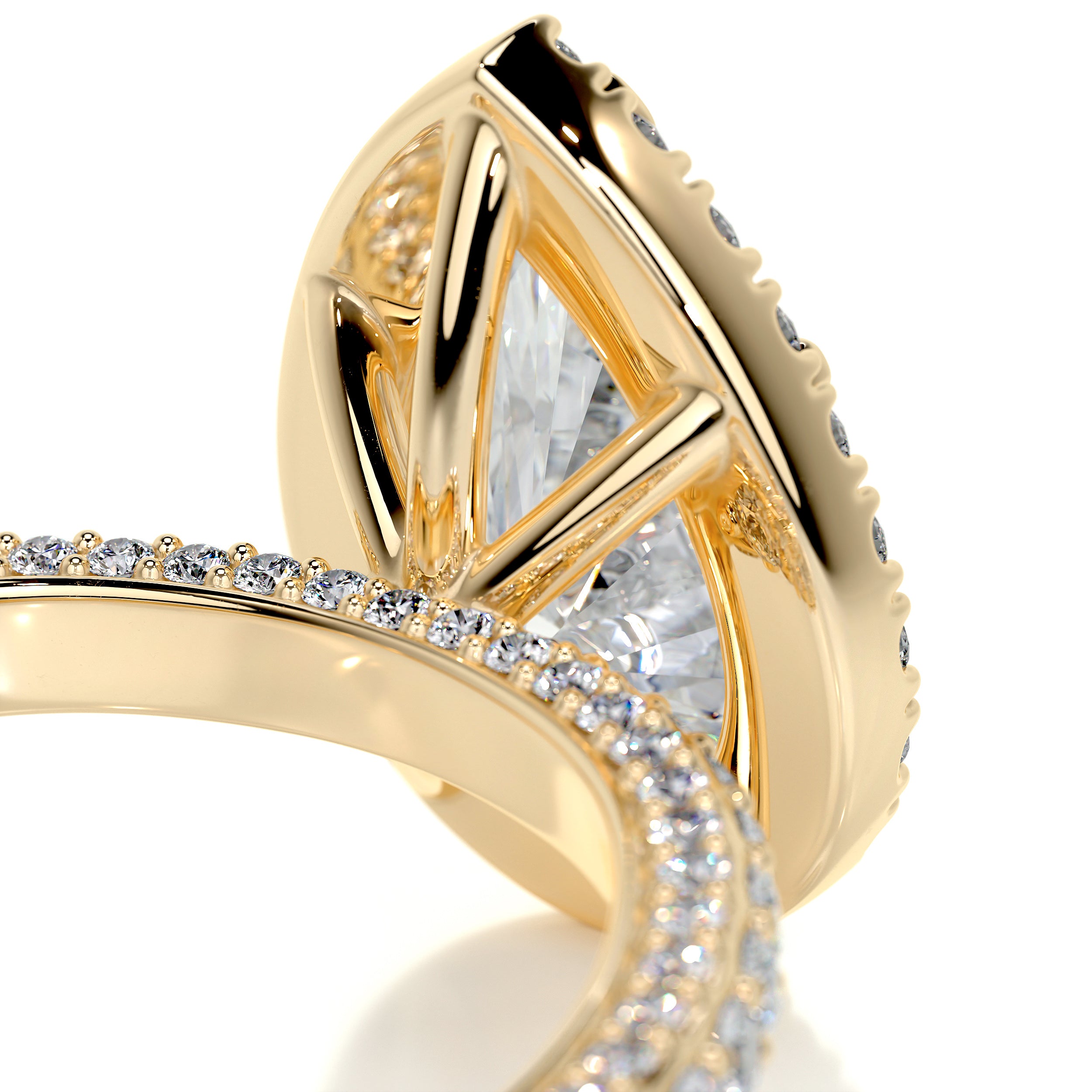 Beverly Diamond Engagement Ring -18K Yellow Gold、mySite、hinf8tx79