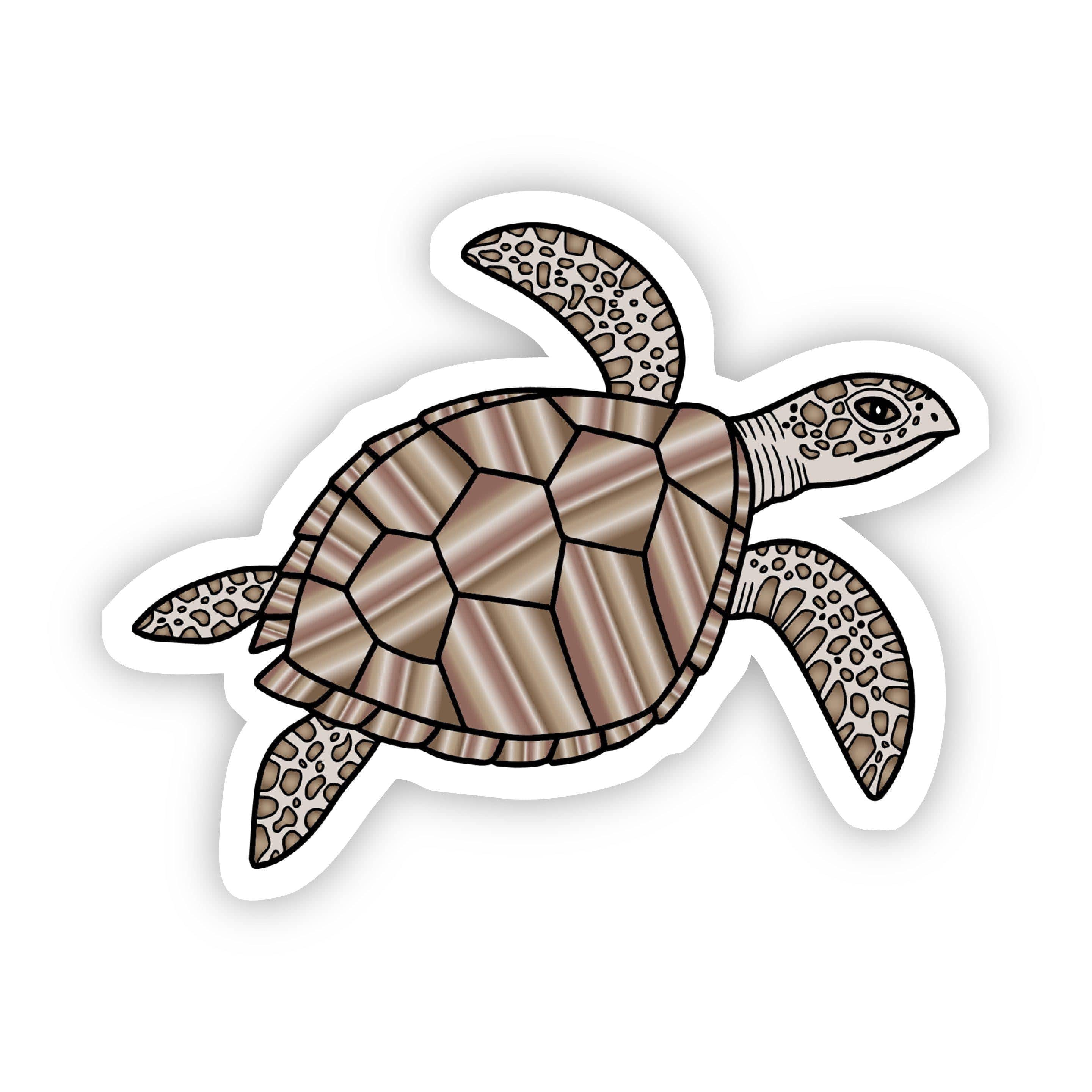  Brown Turtle Aesthetic Sticker、mySite、elrpsem3k