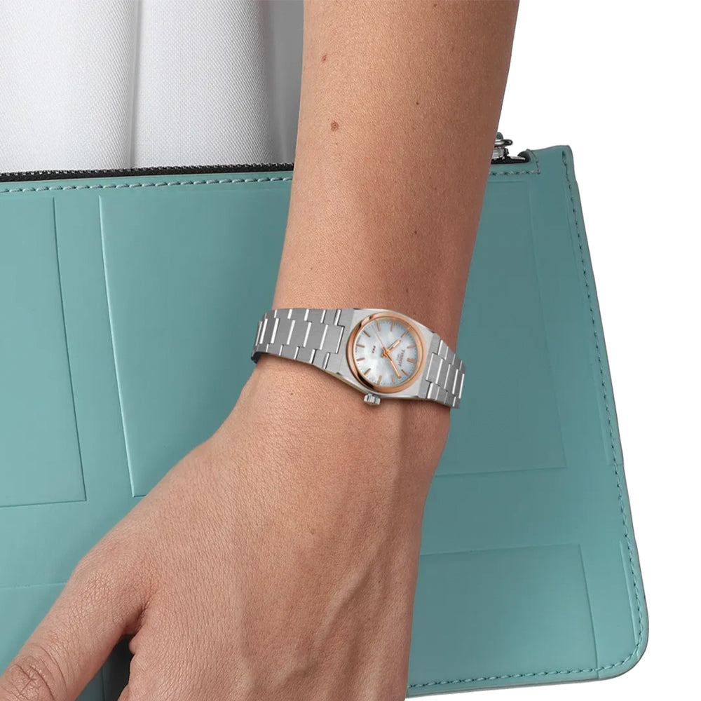 PRX Quartz Rose Gold PVD Coated Bezel 25mm - Mother of Pearl on Bracelet、mySite、botmansion