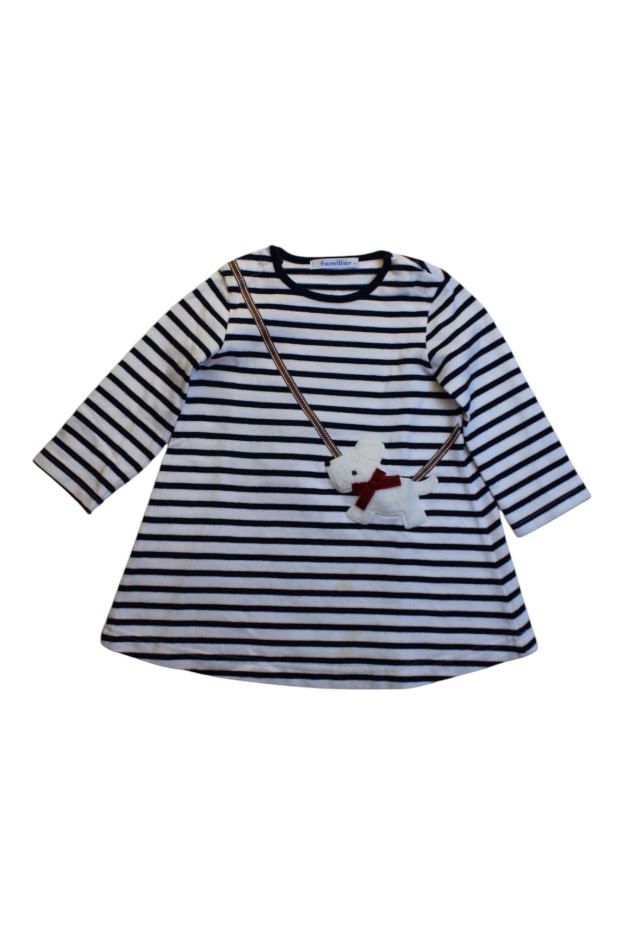 Familiar Striped Dress With Bear 12-18M、mySite、g9winljtr
