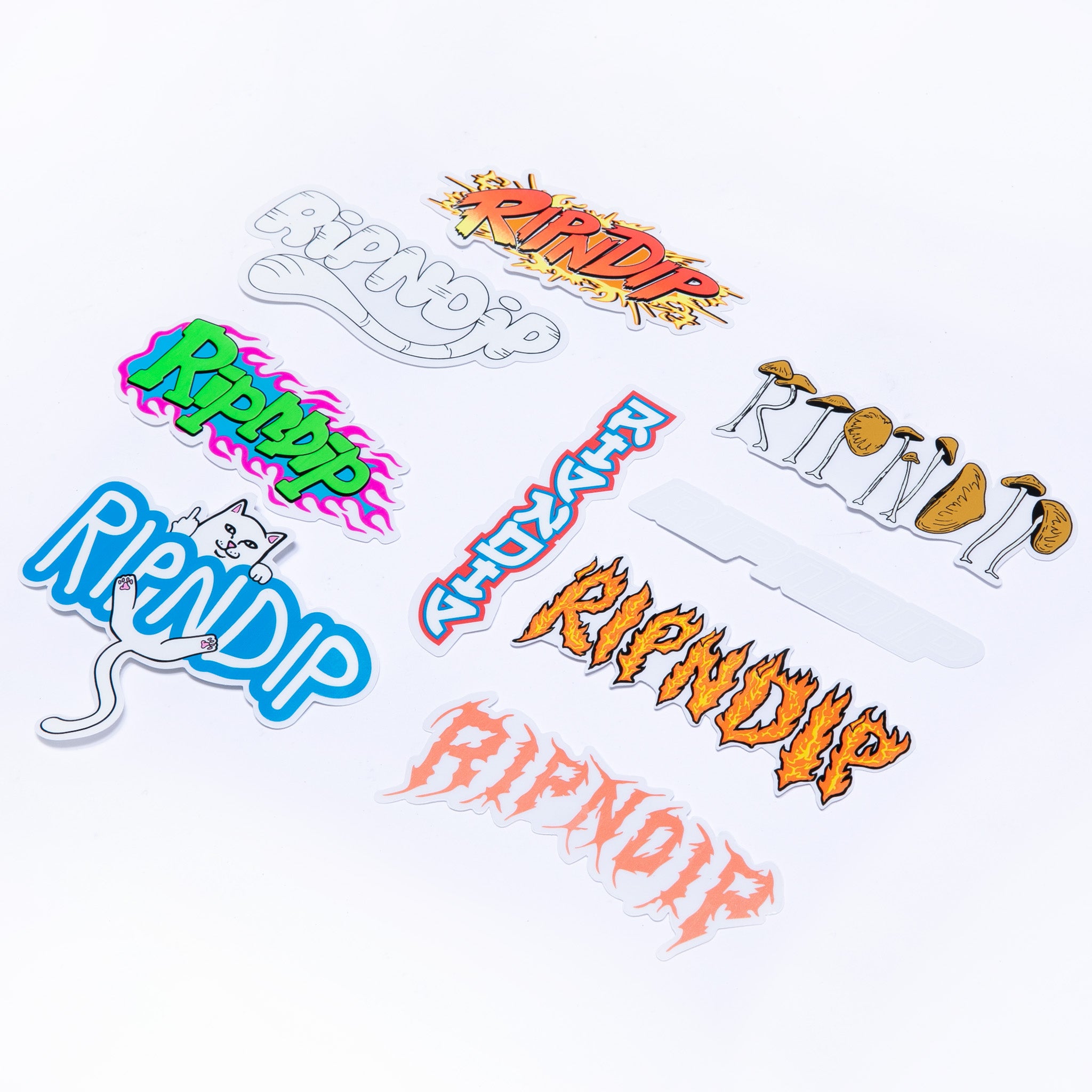  RIPNDIP Logo Sticker Pack (Multi)、mySite、merchandisen