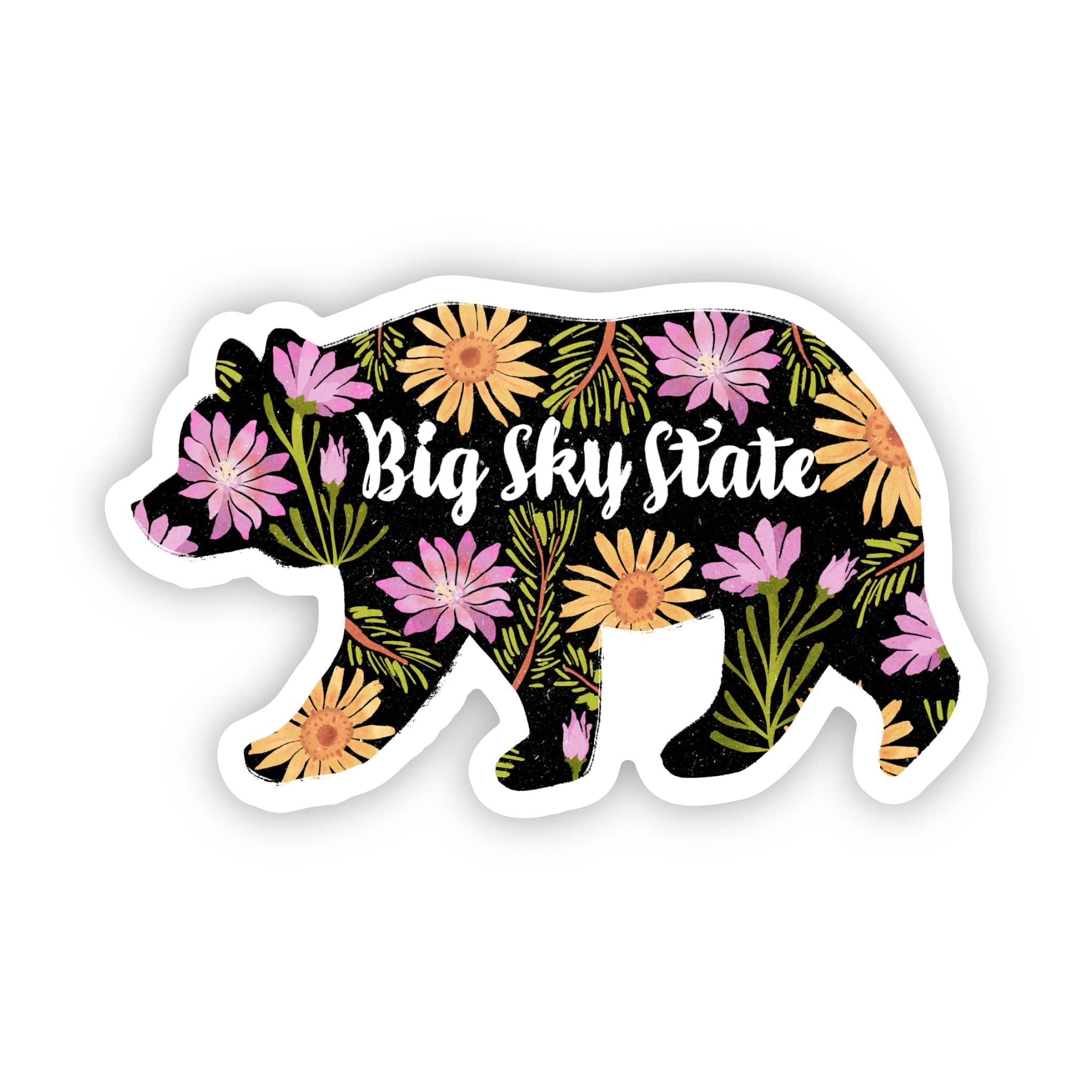  Big Sky State Montana Bear Sticker、mySite、elrpsem3k