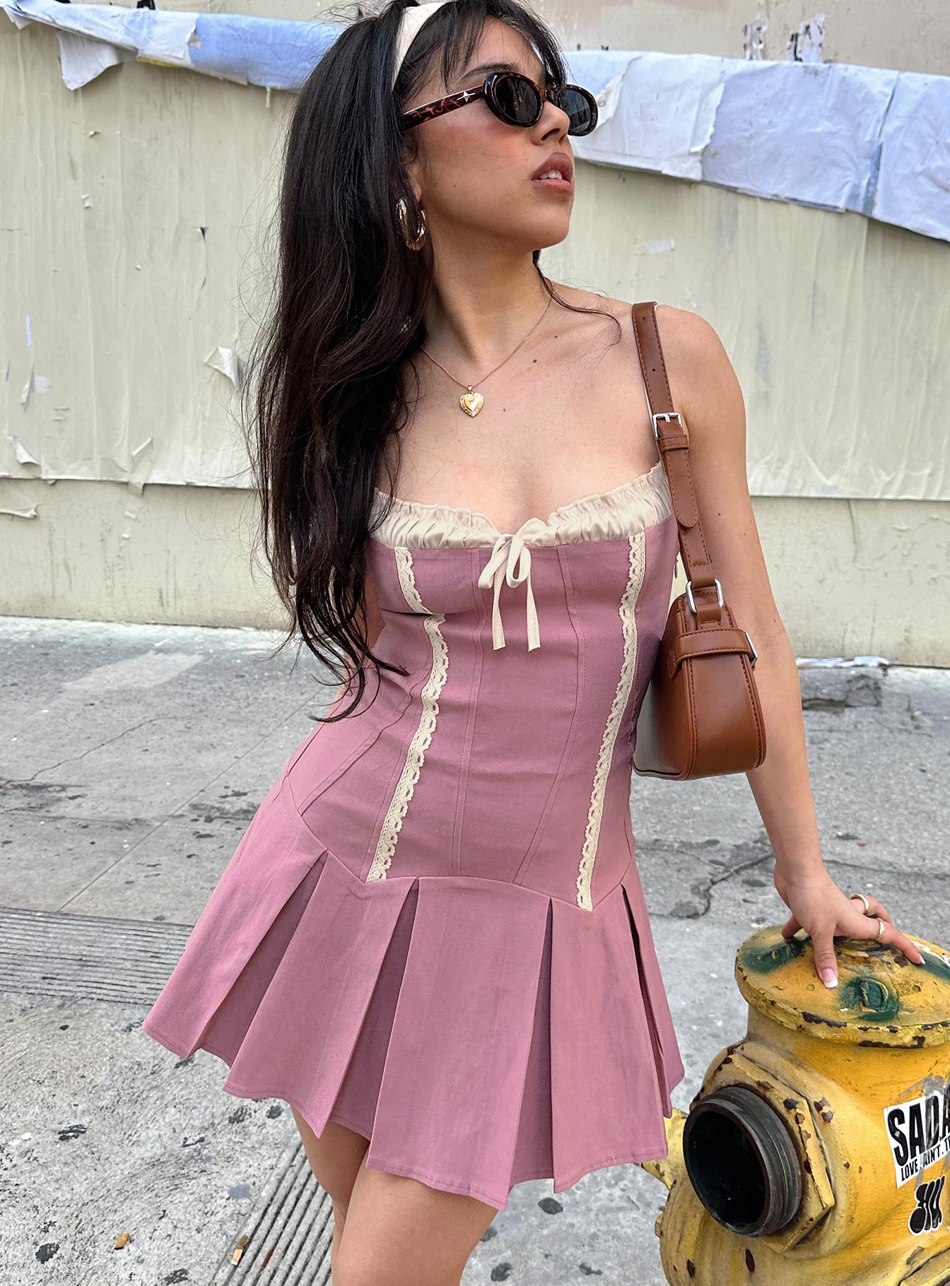 Shirina Mini Dress Dusty Pink、mySite、solidvoid