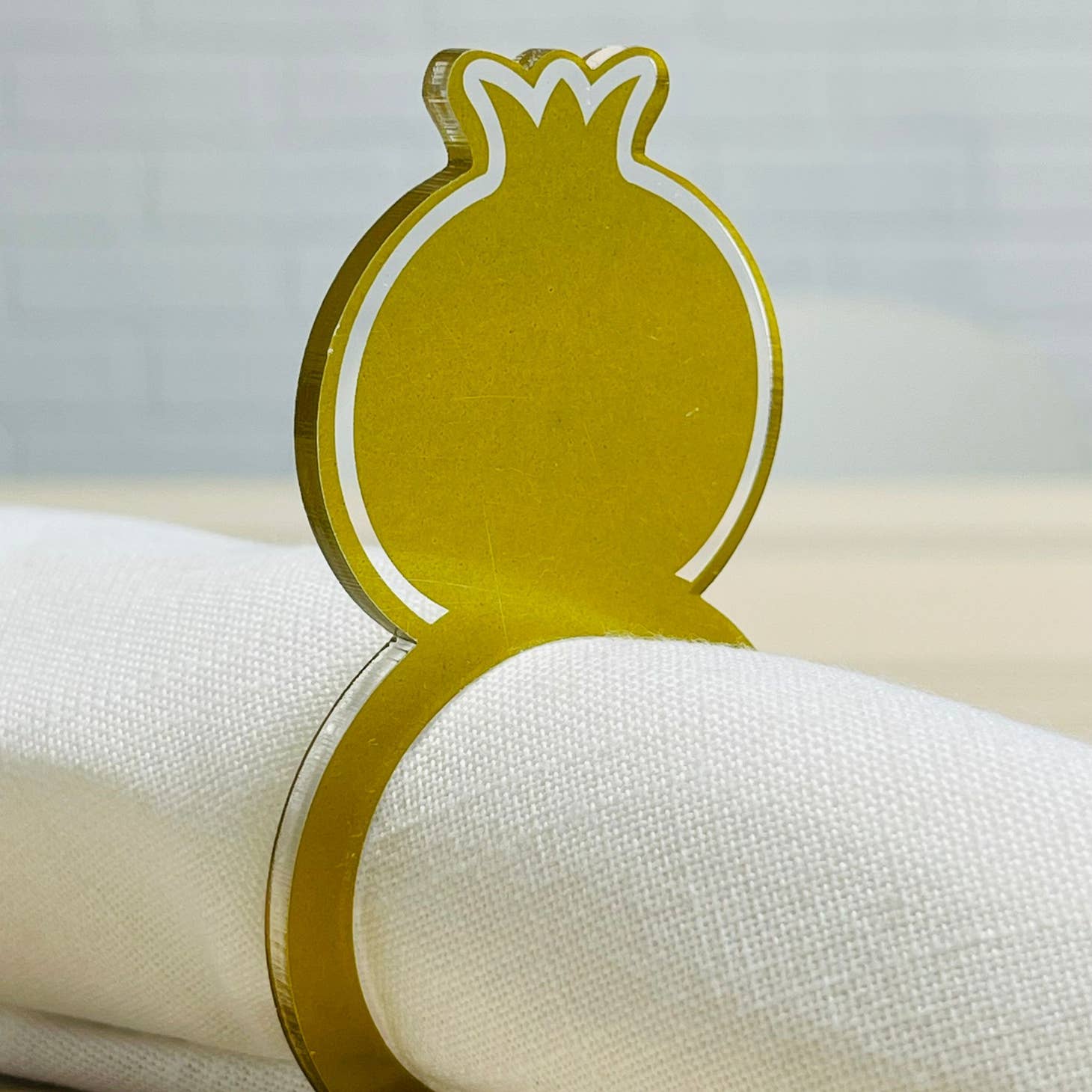 Set of 6 Pomegranate Napkin Rings - (Choice of Colors)、mySite、topwebapps
