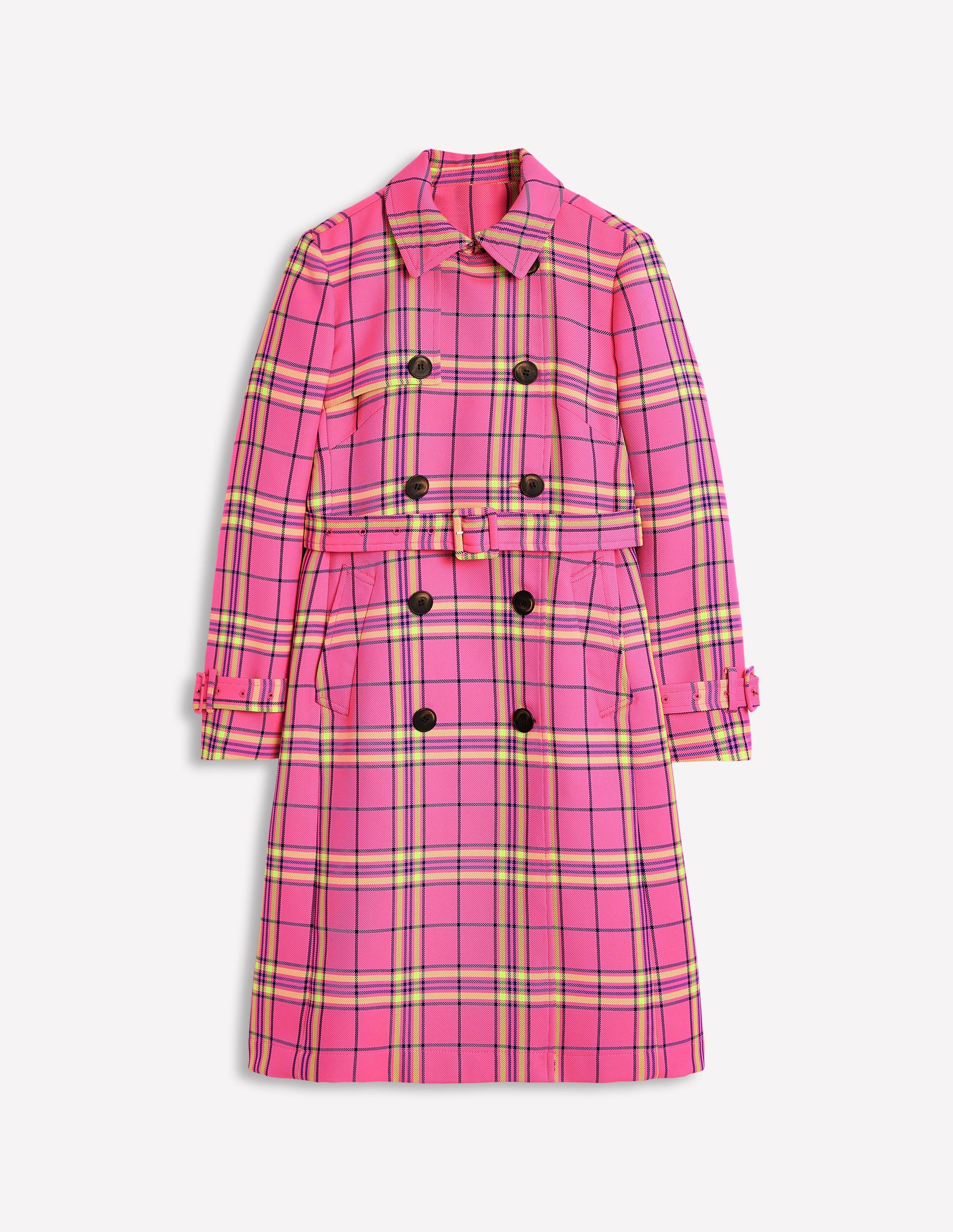  Cheltenham Trench Coat-Pink Neon Check、mySite、ashleygrahame
