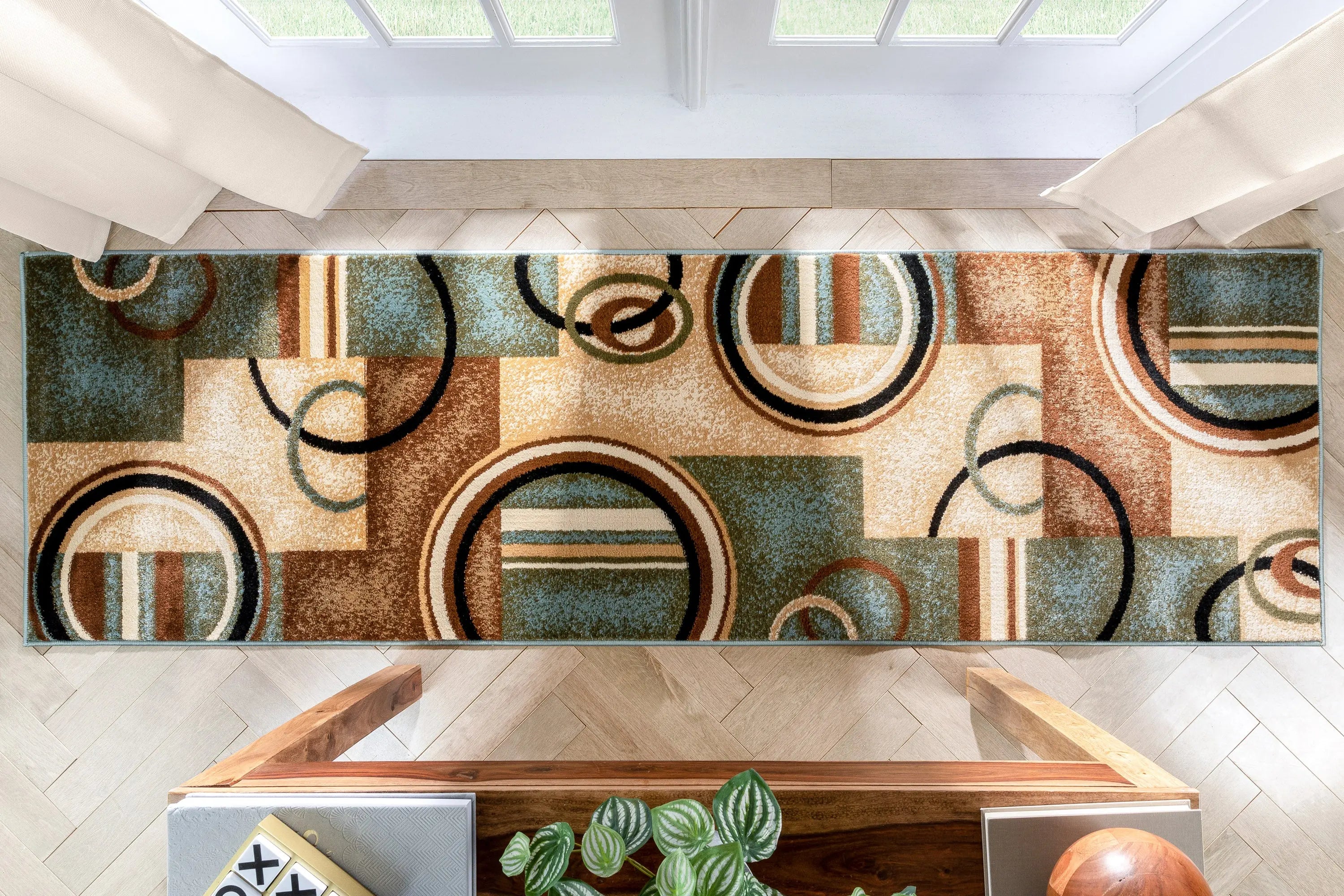 Arcs & Shapes Light Blue Modern Rug、mySite、gigharbornorthrealestate