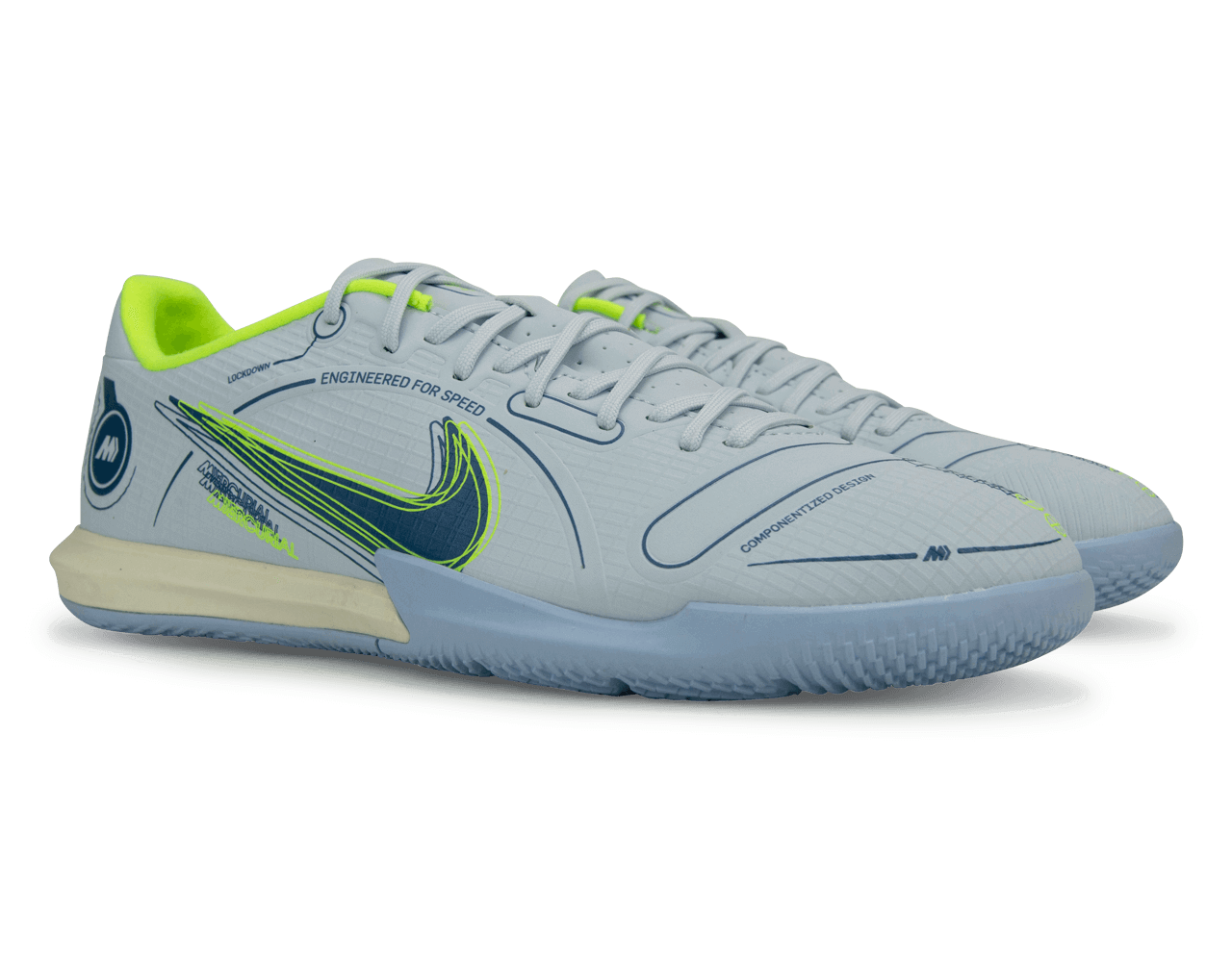 Nike Men's Mercurial Vapor 14 Academy IC Grey/Blackened Blue、mySite、noshort