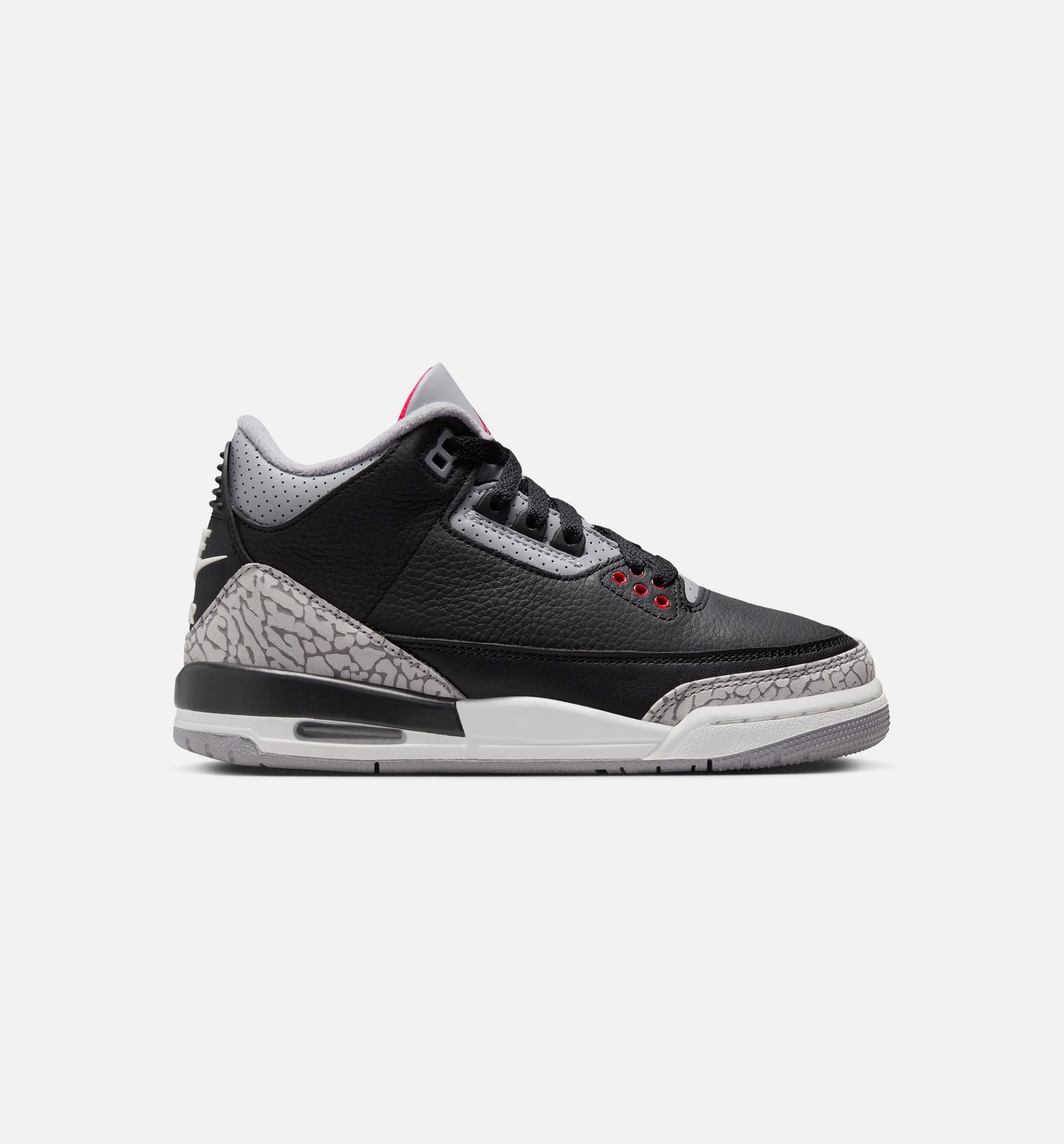 Air Jordan 3 Retro Black Cement Grade School Lifestyle Shoe - Black/Fire Red/Cement Grey/Summit White、mySite、dreamappss