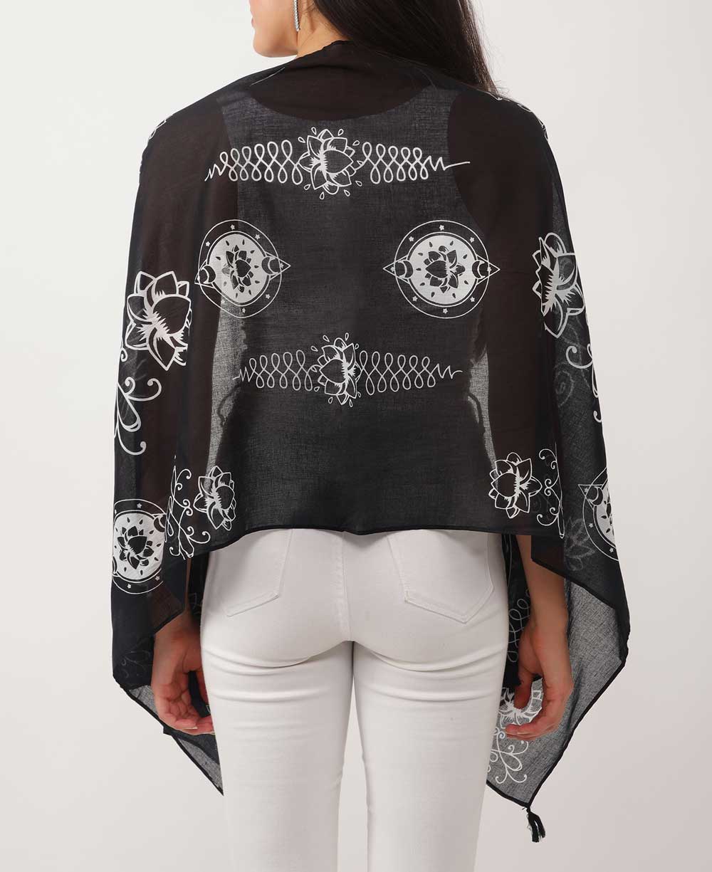 Artistic And Meaningful Unalome Lotus Scarf、mySite、topwebapps