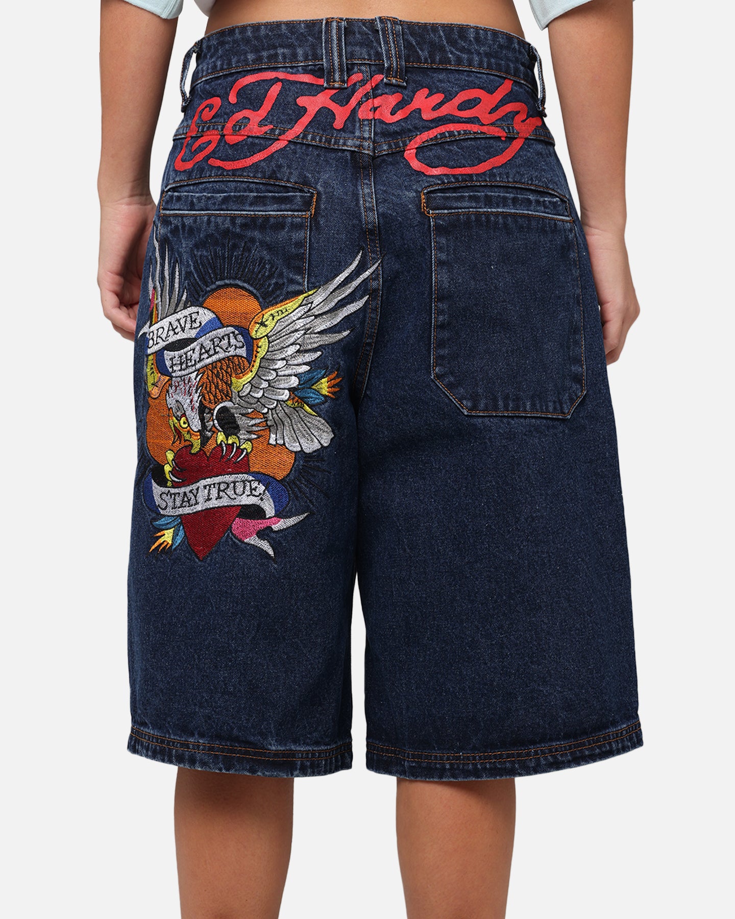 Ed Hardy Brave Hearts Jorts Indigo、mySite、zt4zffjzw