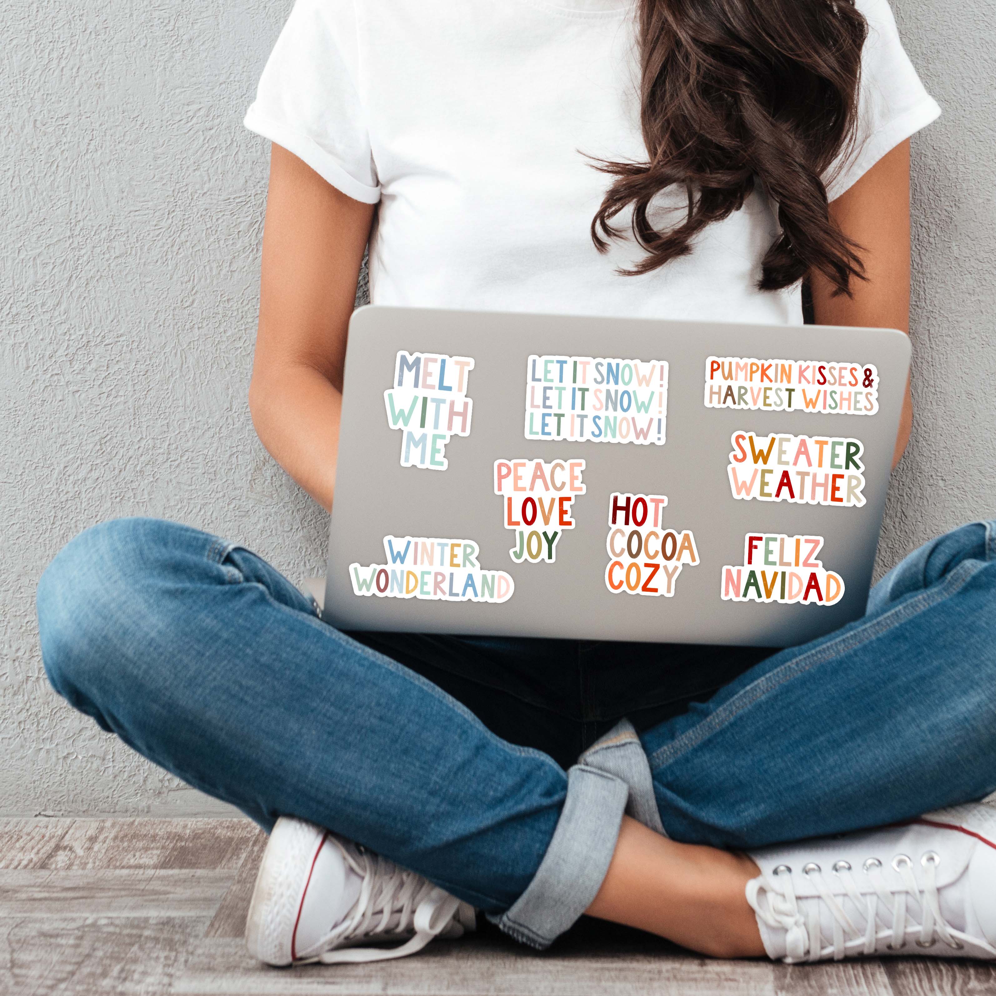  Winter Stickers 8 Pack - Lettering、mySite、ghnorth