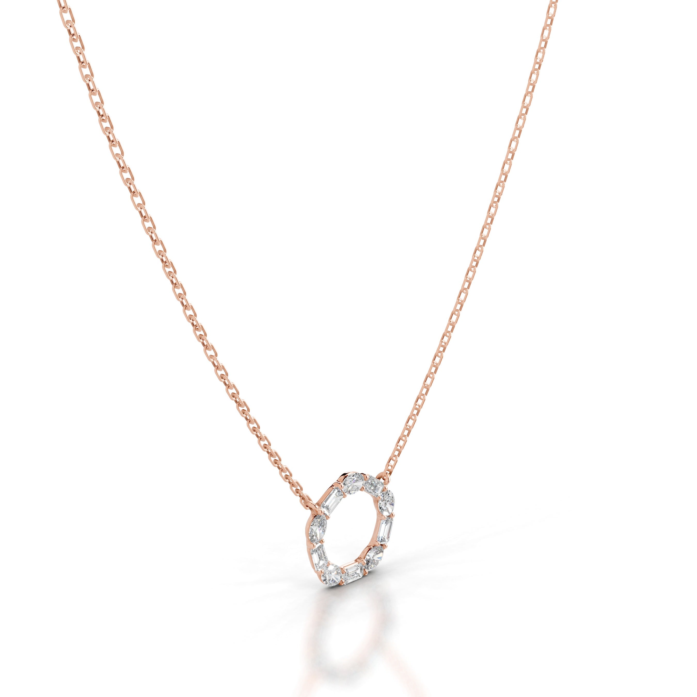 Lottie Lab Grown Diamond Hoop Pendant - 14K Rose Gold、mySite、hinf8tx79