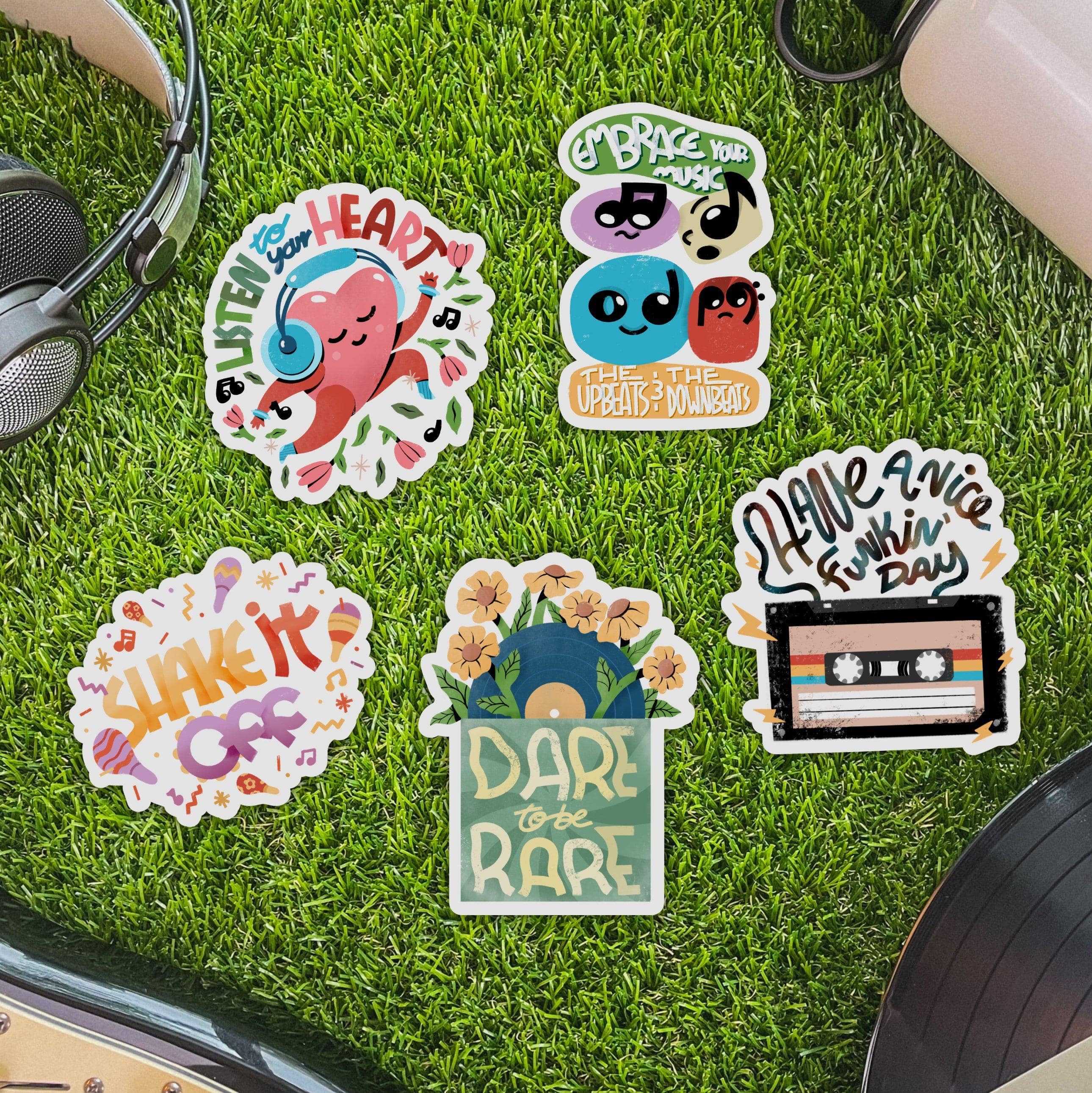  Positivity Sticker 5 Pack - Embrace Your Music、mySite、elrpsem3k