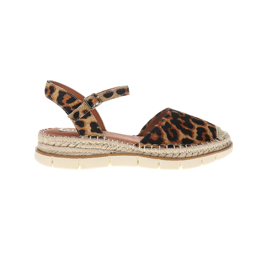 Verona Leopard Print Espadrille Ankle Strap Flats、mySite、gtrtttuynbv